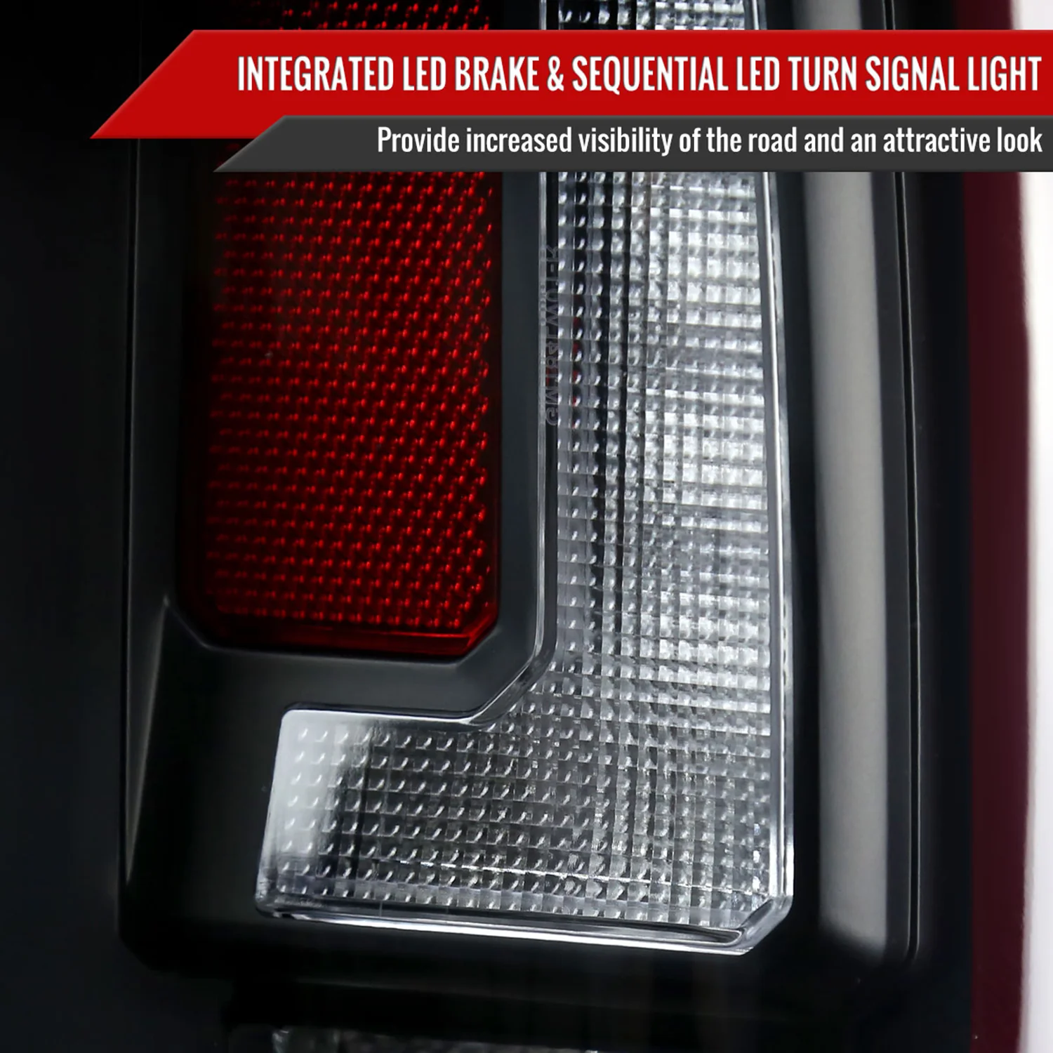 2007-2014 Chevy Tahoe/Suburban /GMC Yukon Red LED Turn Signal Tail Lights - Image 4