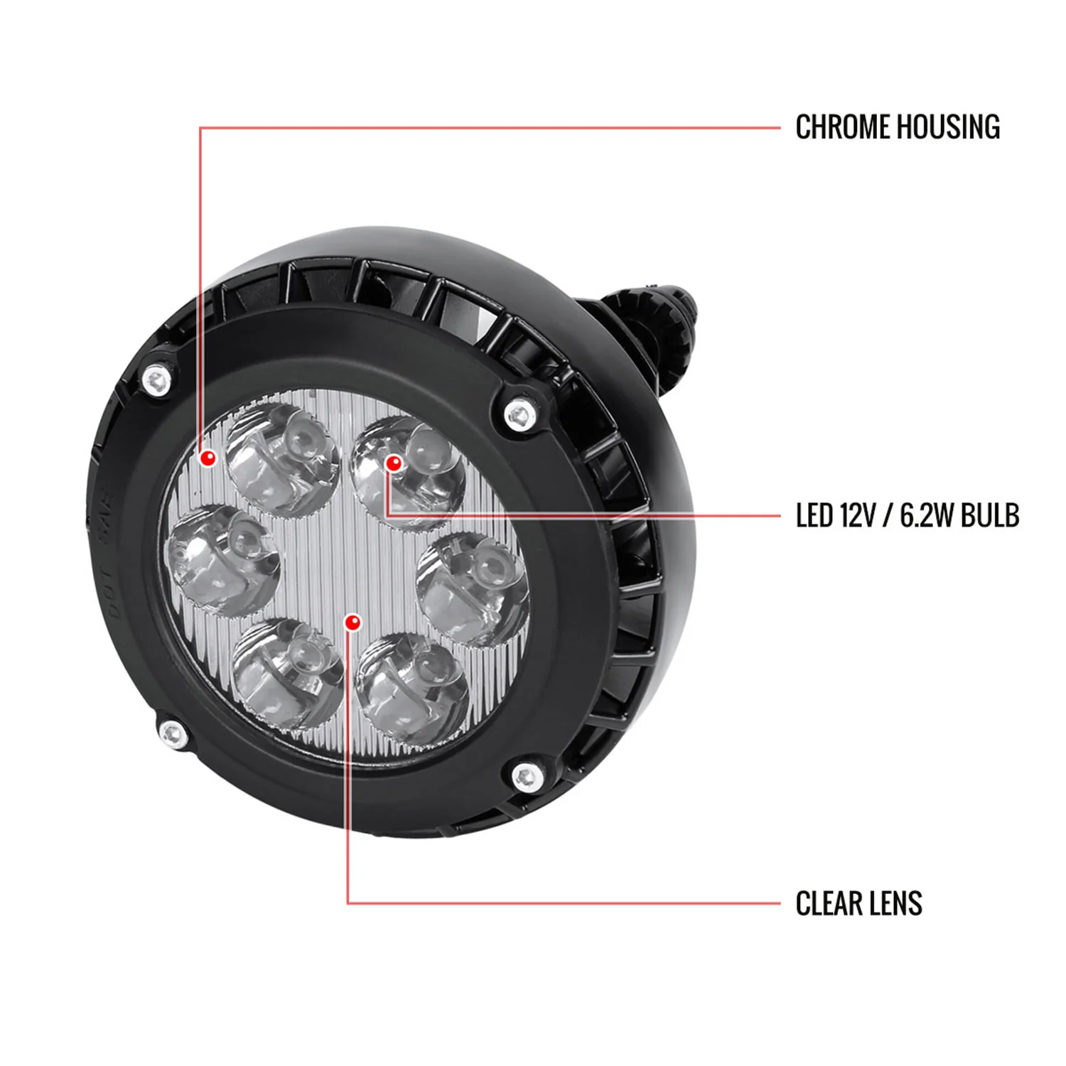 2007-2014 Chevy Tahoe/Suburban/ GMC Yukon/Yukon XL LED Fog Lights Chrome/Clear - Image 9