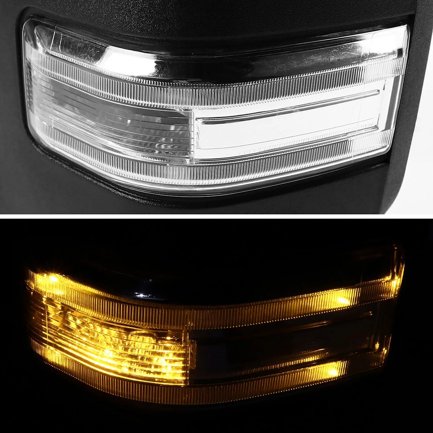 2007-2014 Ford F-150 Heated Towing Mirrors Clear Lens Turn & Puddle Lights - Image 7