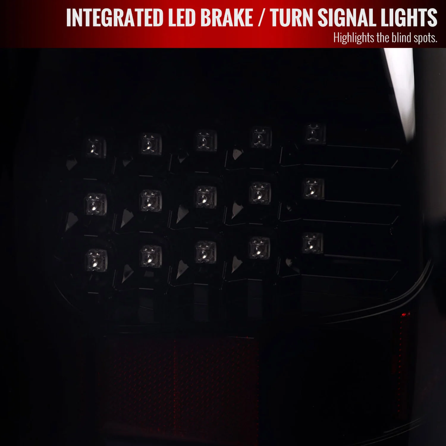 2007-2014 GMC Sierra LED Tail Lights Glossy Black Housing/Smoke Lens - Image 3