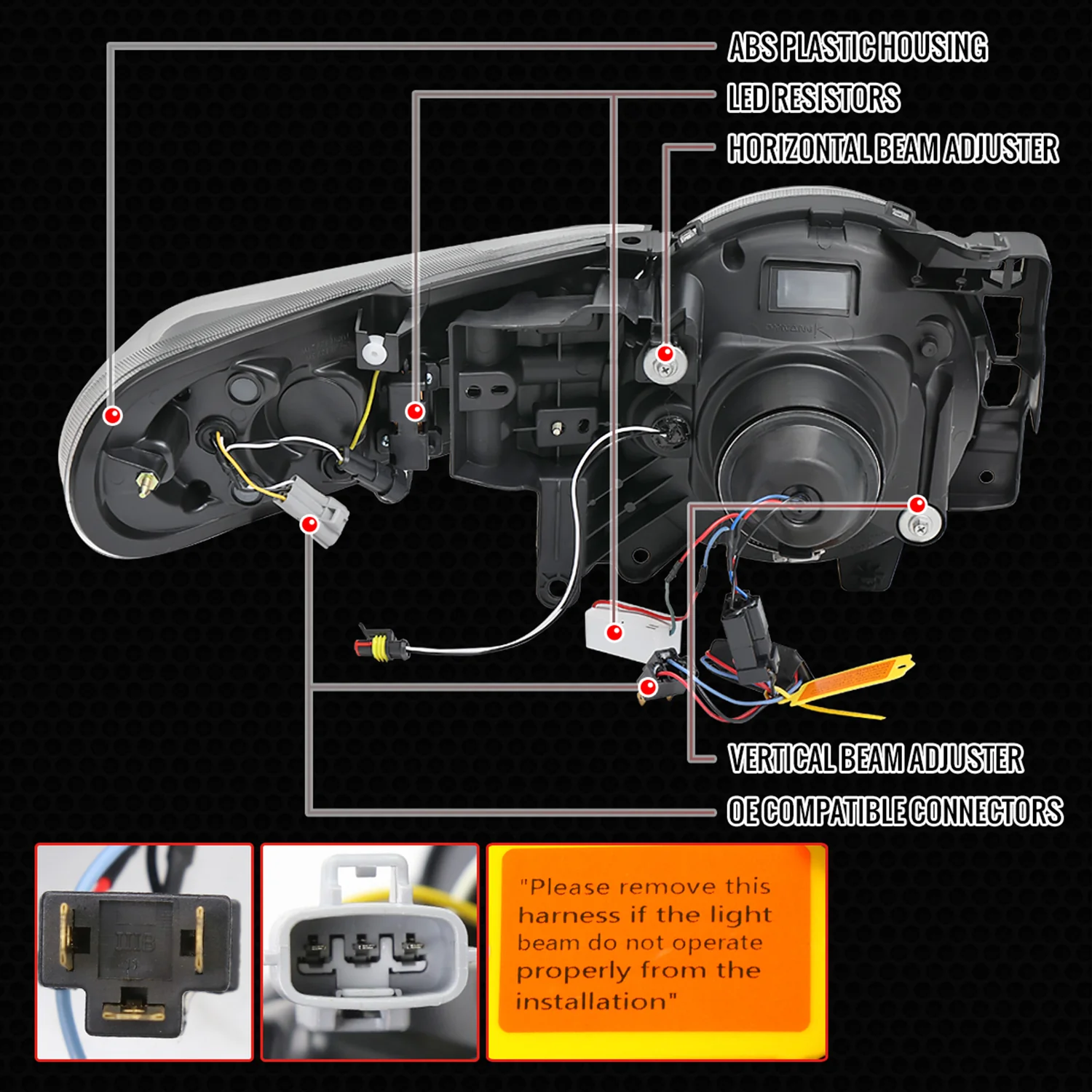 2007-2014 Toyota FJ Cruiser Full LED Projector Headlights LED Signal Black - Image 7