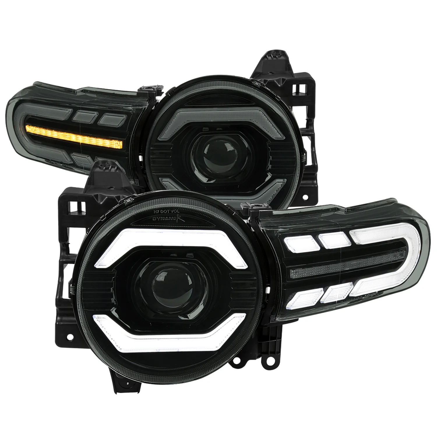 2007-2014 Toyota FJ Cruiser Full LED Projector Headlights LED Signal Smoke