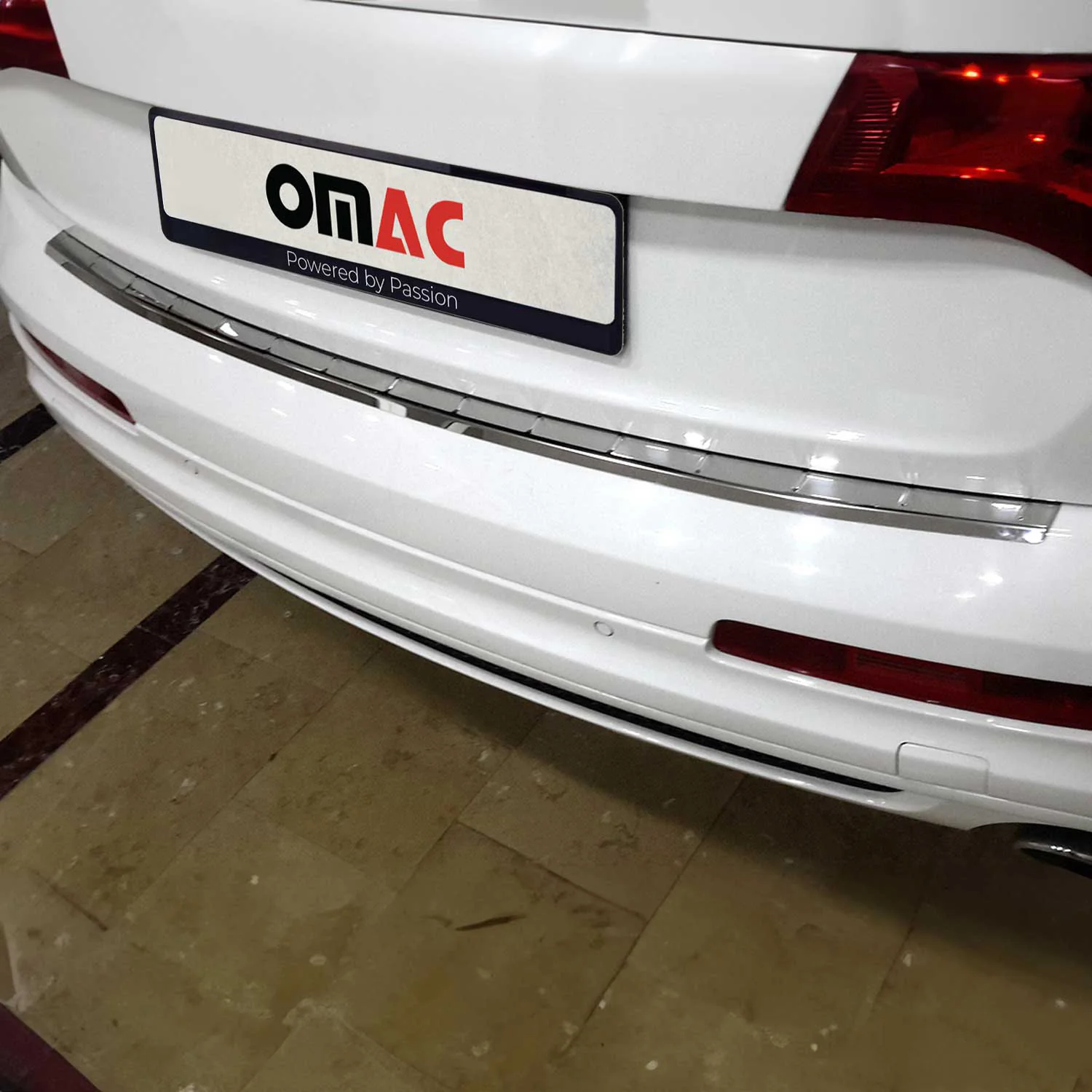 2007-2015 Audi Q7 4L Rear Bumper Guard Stainless Steel Brushed