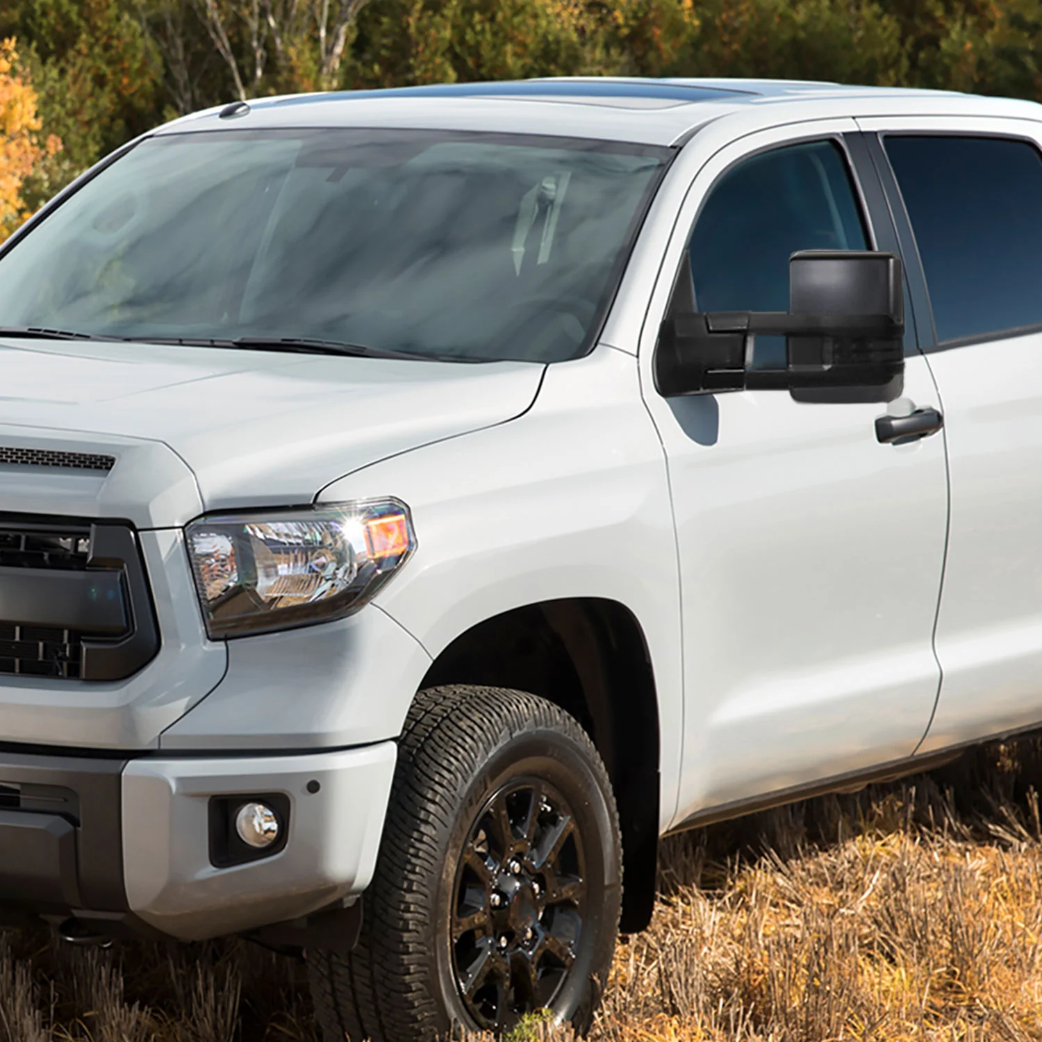 2007-2017 Toyota Tundra/ 08-2017 Sequoia Heated BSM Manual Towing Mirrors Smoke - Image 10