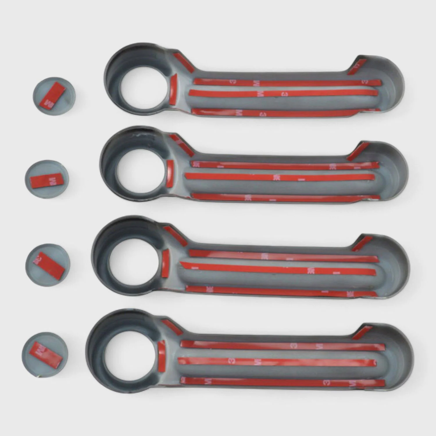 2007-2018 Jeep Wrangler Door Handle Cover Gloss Black 8Pcs ABS Plastic - Image 3