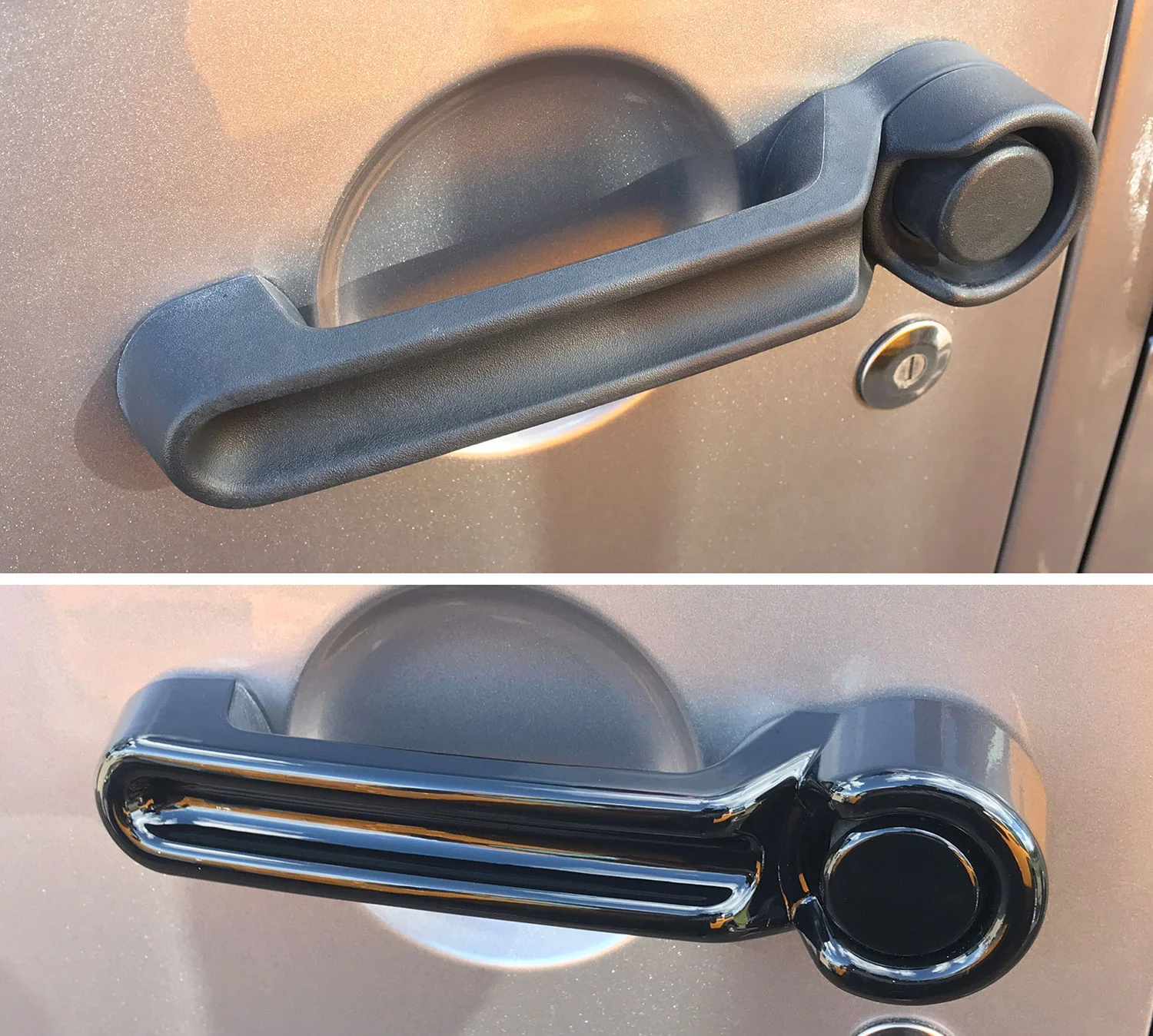 2007-2018 Jeep Wrangler Door Handle Cover Gloss Black 8Pcs ABS Plastic - Image 5