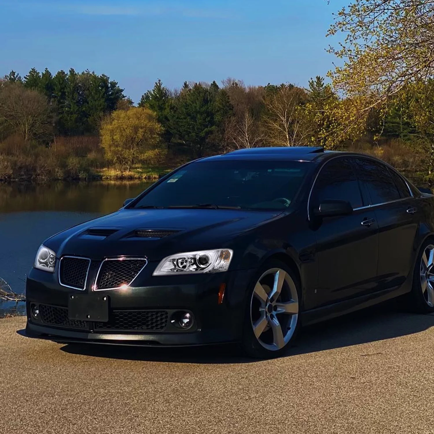 2008-2009 Pontiac G8 LED Bar Projector Headlights Chrome Housing/Clear Lens - Image 10