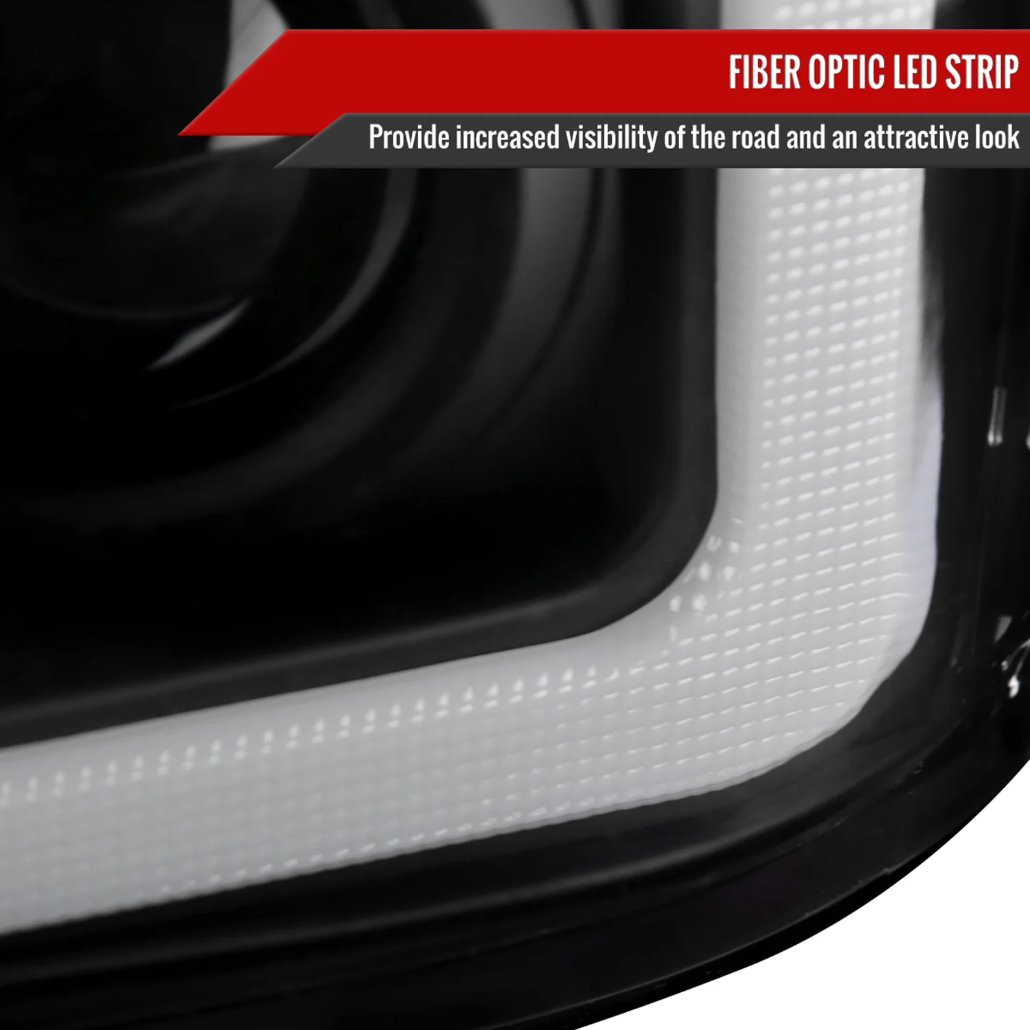 2008-2010 Ford F-250/350/450/550 Super Duty Headlights LED Signal Black - Image 4