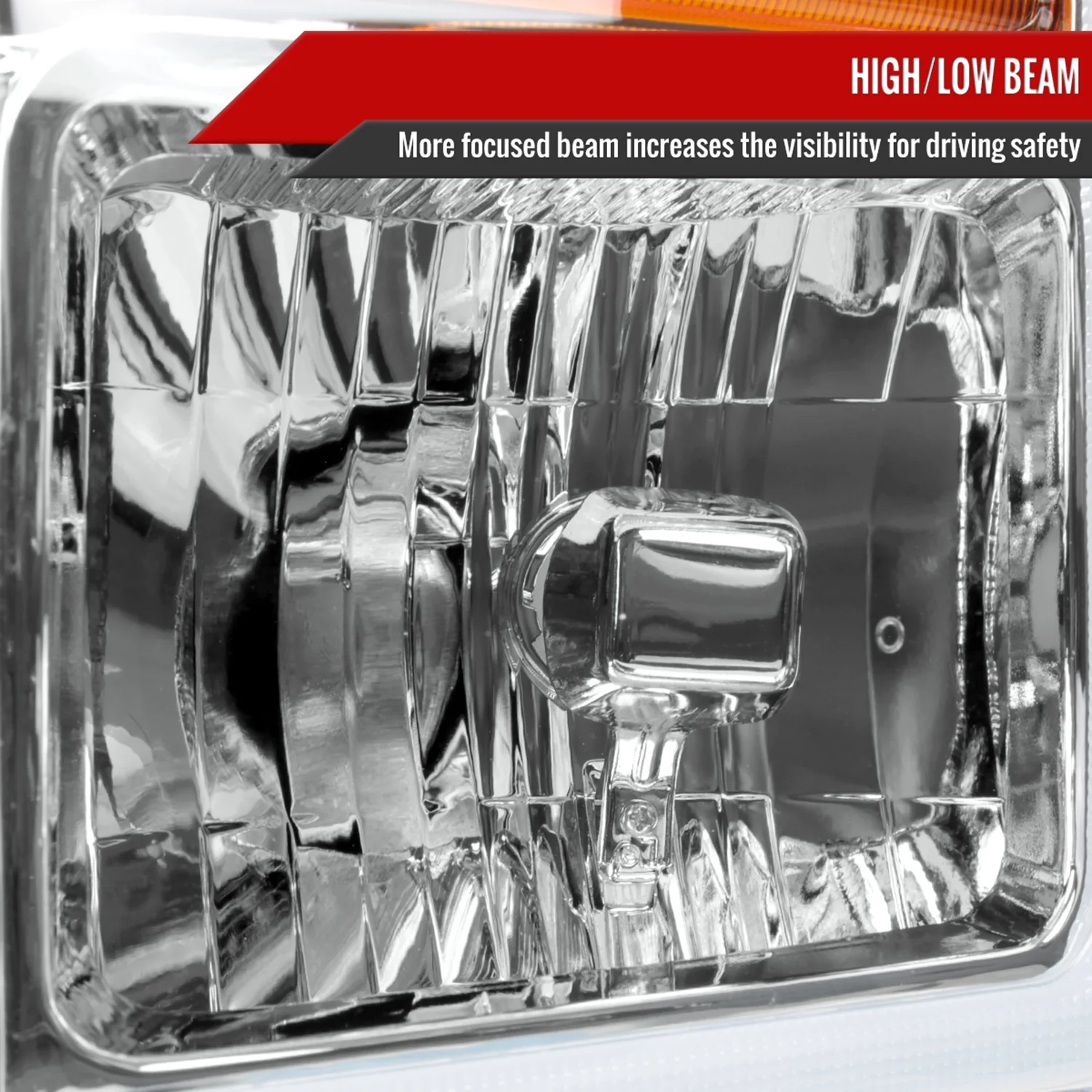 2008-2010 Ford F-250/350/450/550 SuperDuty Signal Factory Headlights Chrome - Image 3