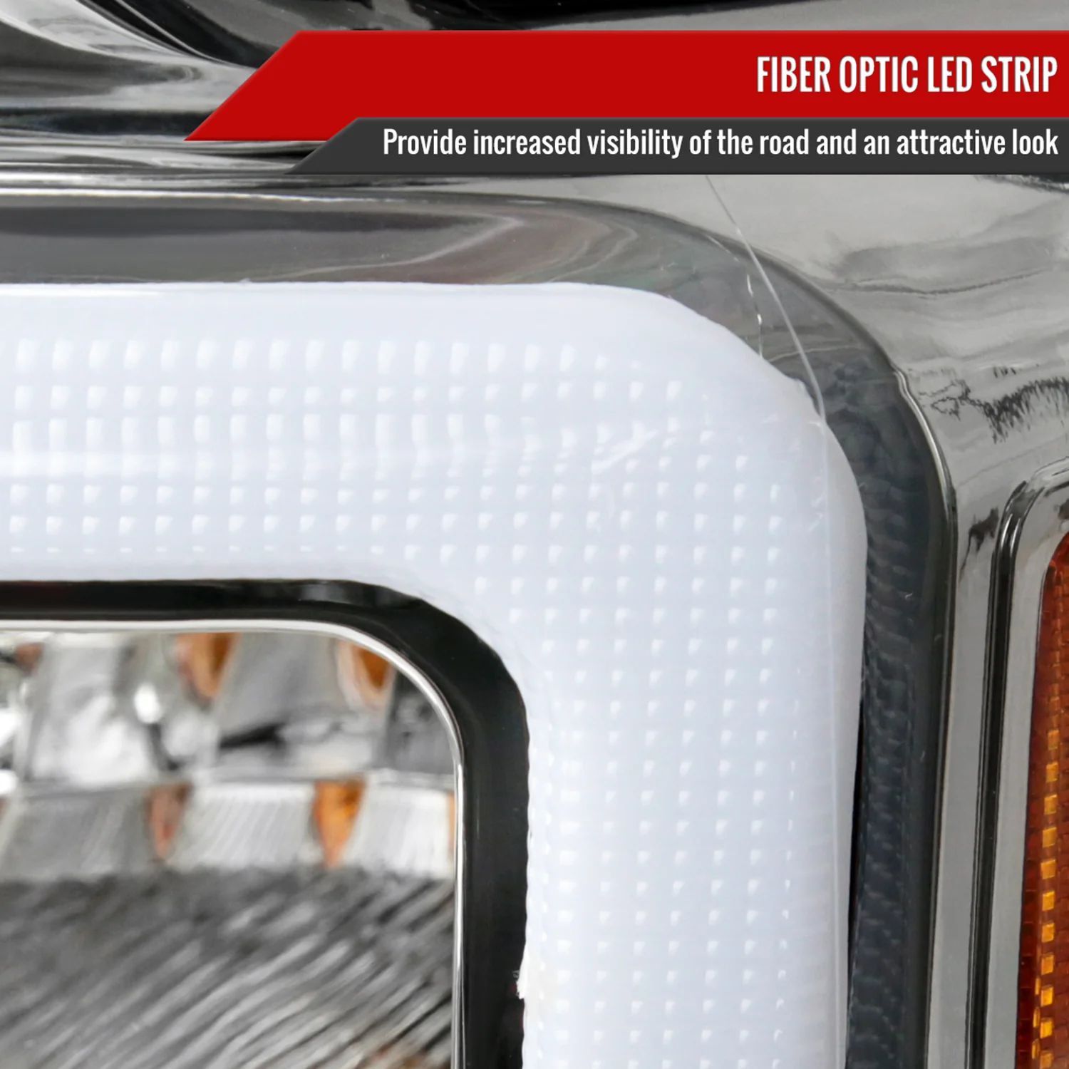 2008-2010 Ford F-250/350/450/550 SuperDuty Signal Factory Headlights Chrome - Image 4