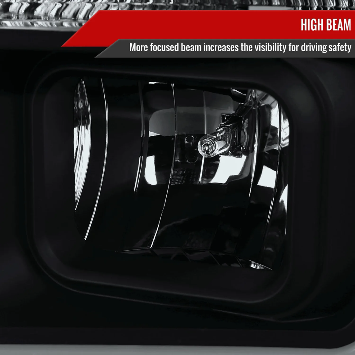 2008-2010 Ford F-250 F-350 F-450 LED C-Bar Projector Headlight Black/Smoke - Image 4