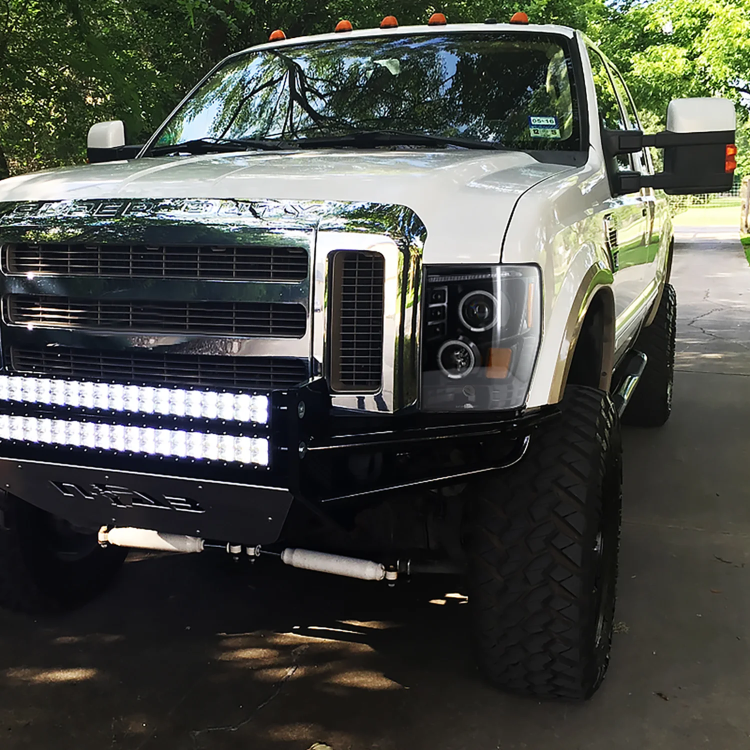 2008-2010 Ford F-250 F-350 F-450 SMD Dual Halo Projector Headlights Jet Black - Image 10