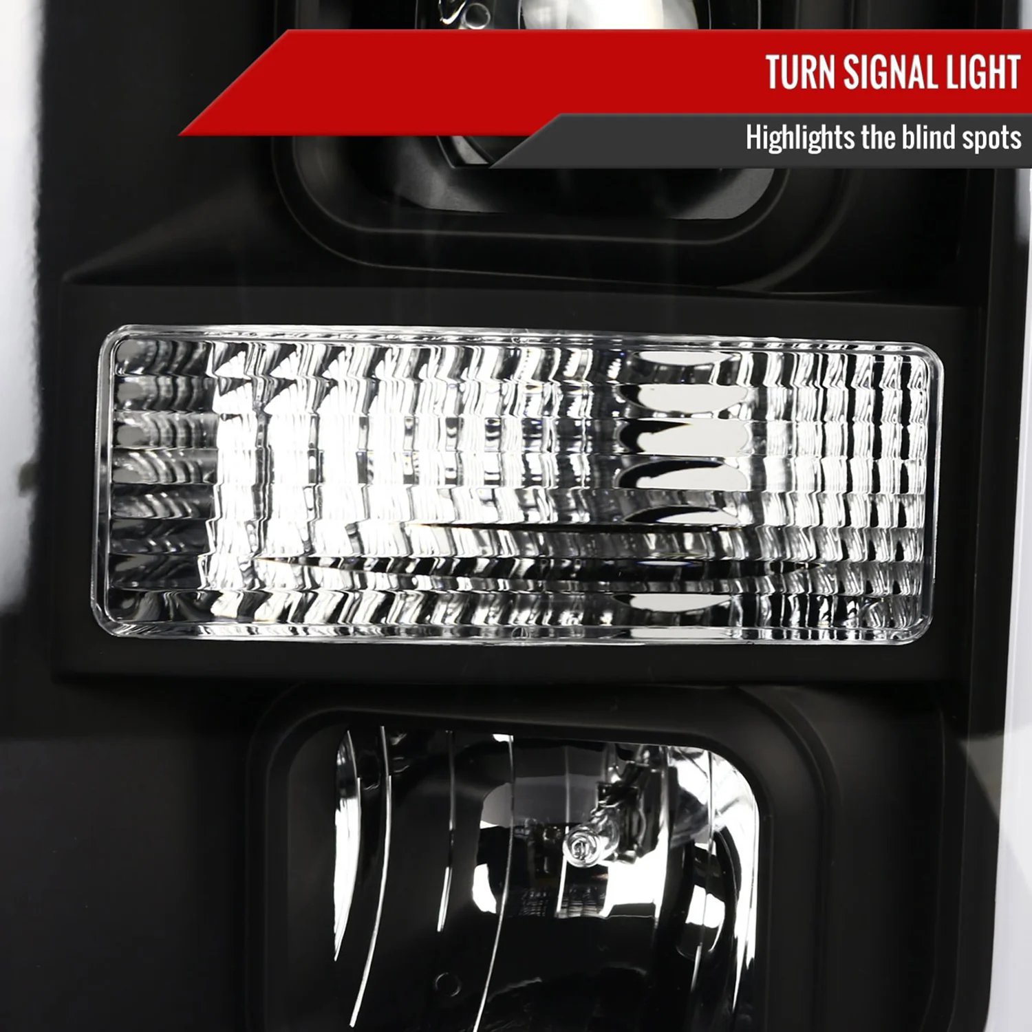 2008-2010 Ford F-250 F350 F-450 LED C-Bar Projector Headlight Matt Black/Clear - Image 6