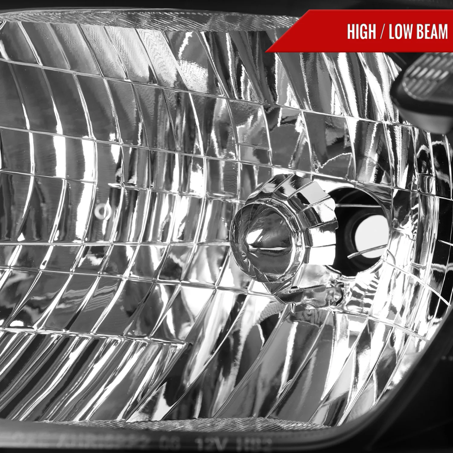 2008-2010 Toyota Highlander Factory Halogen Replacement Headlights Matt Black - Image 3