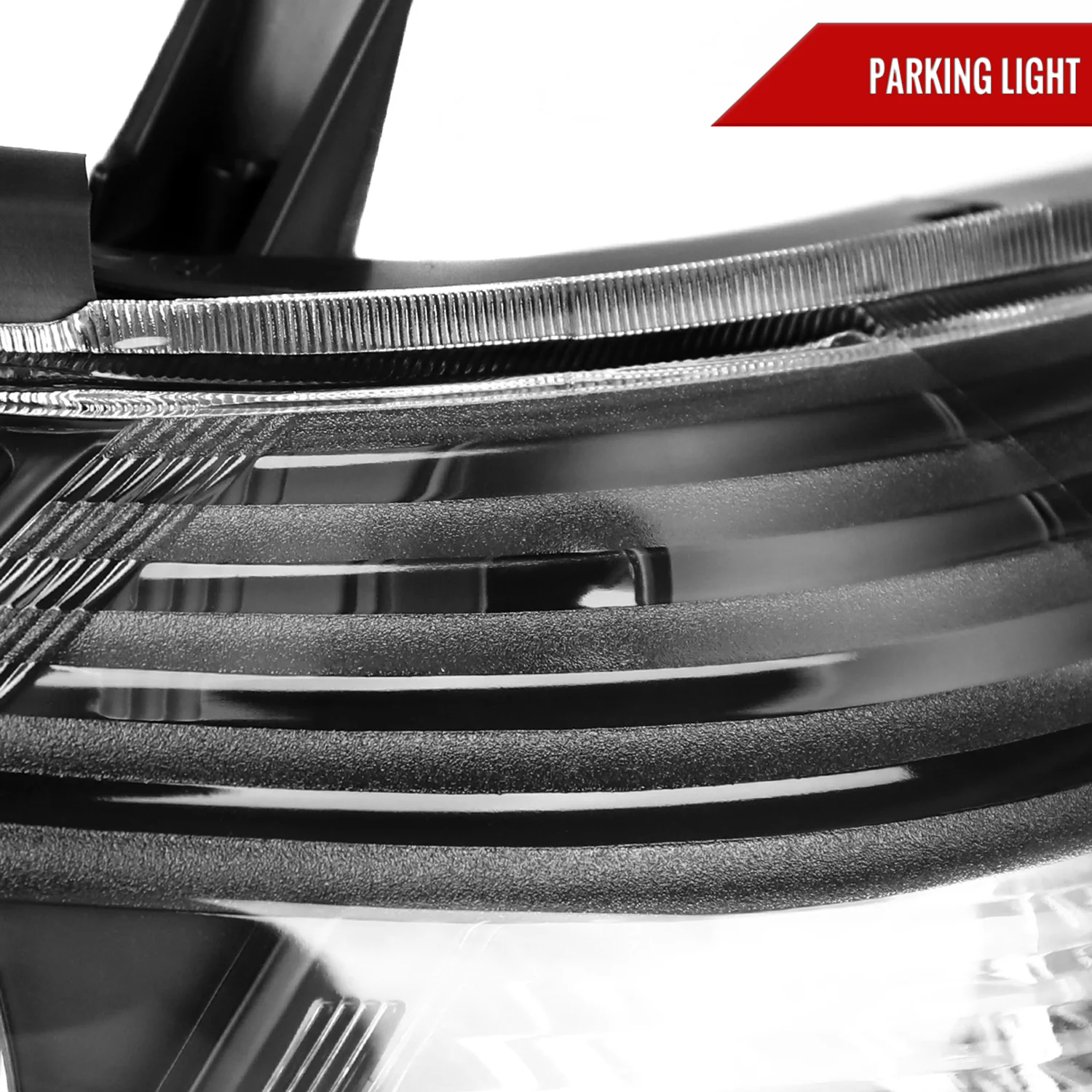 2008-2010 Toyota Highlander Factory Halogen Replacement Headlights Matt Black - Image 5