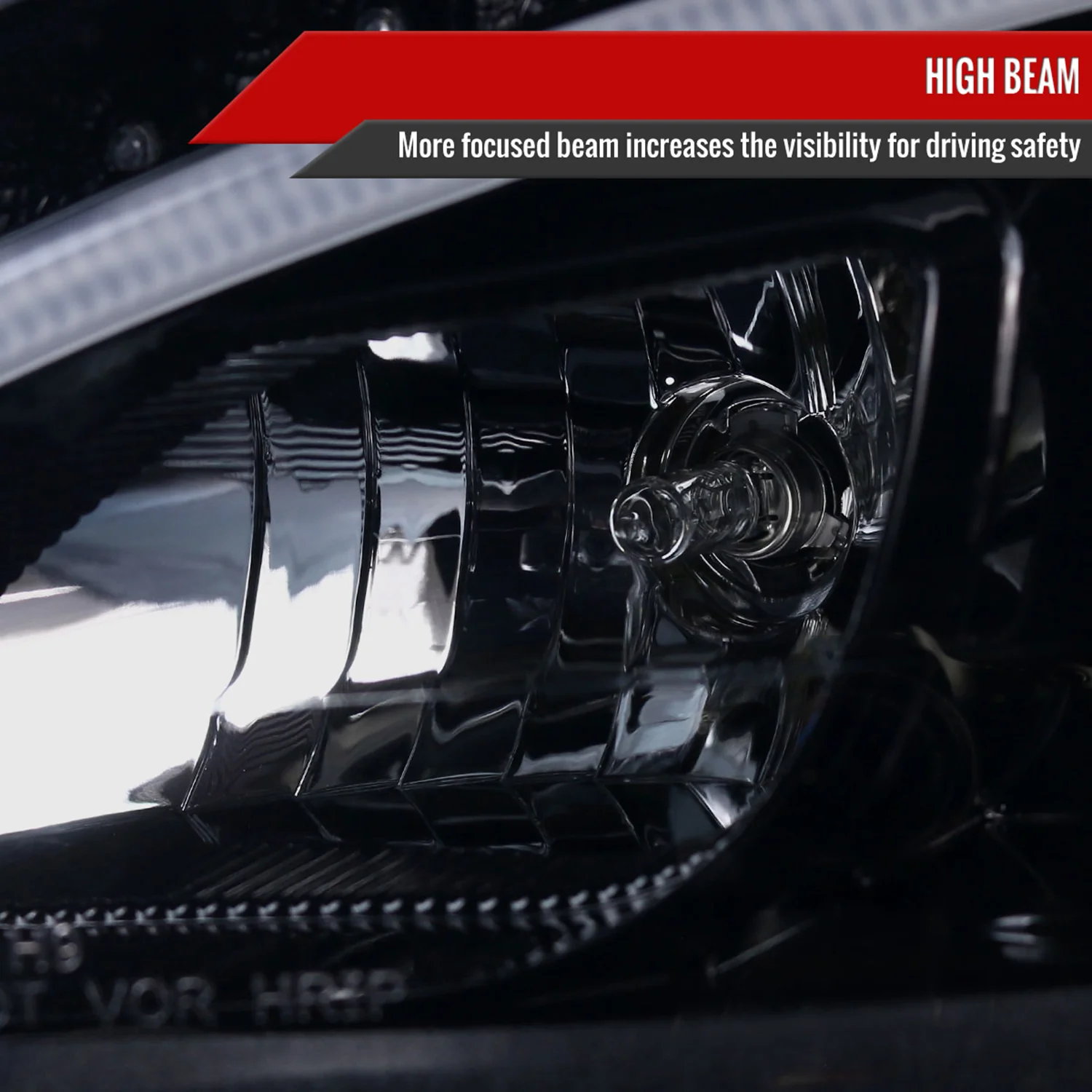 2008-2011 Mercedes W204 C Class Headlights LED Light Bar&LED Signal Smoked - Image 4