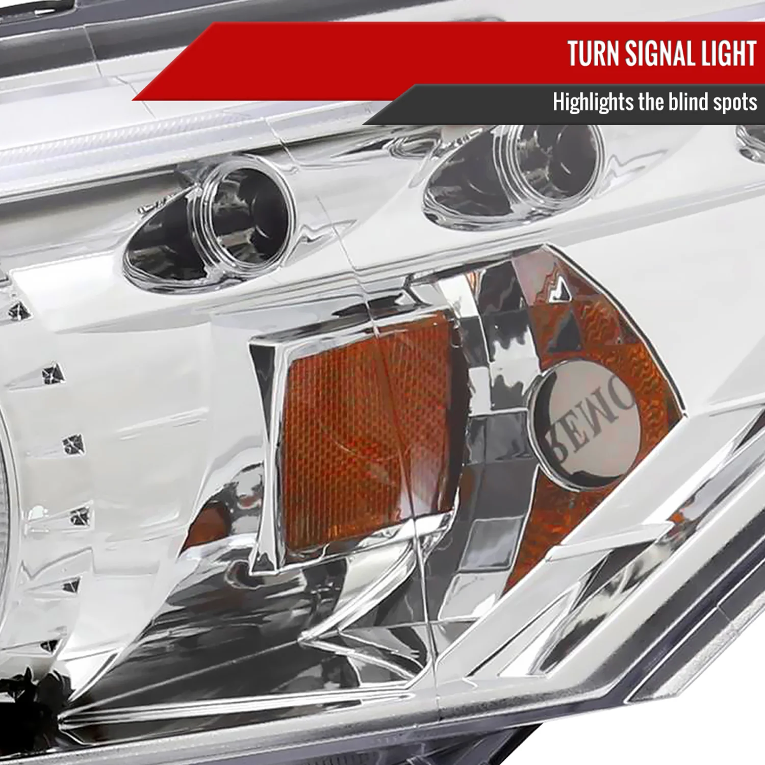 2008-2012 Honda Accord Coupe Dual Halo Projector Headlights Chrome/Clear Lens - Image 6