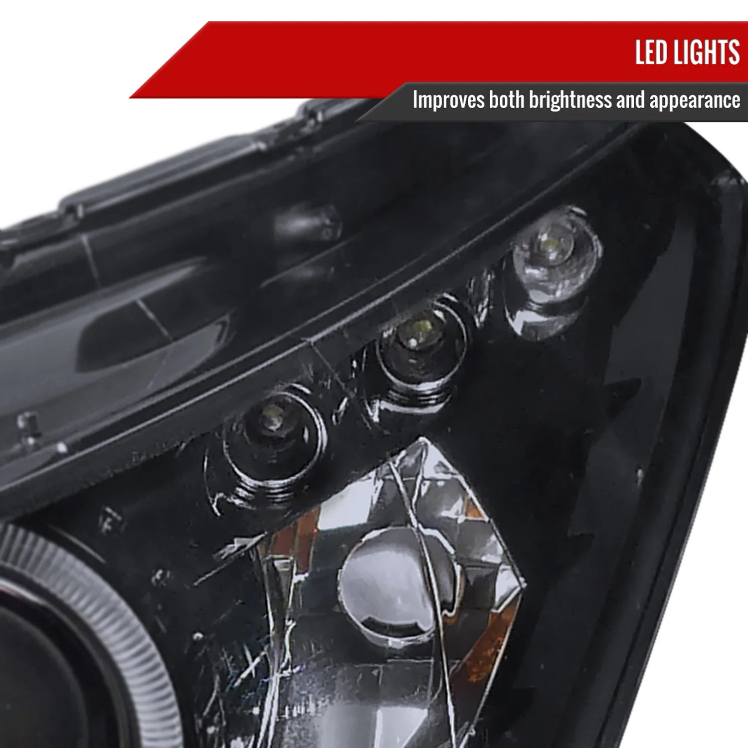 2008-2012 Honda Accord Coupe Dual Halo Projector Headlights Glossy Black/Smoke - Image 5