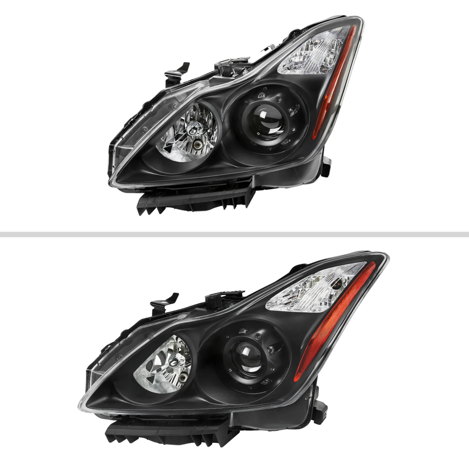 2008-2013 Infiniti G37/2014-2015 Q60 Factory Style Headlights Matte Black - Image 2