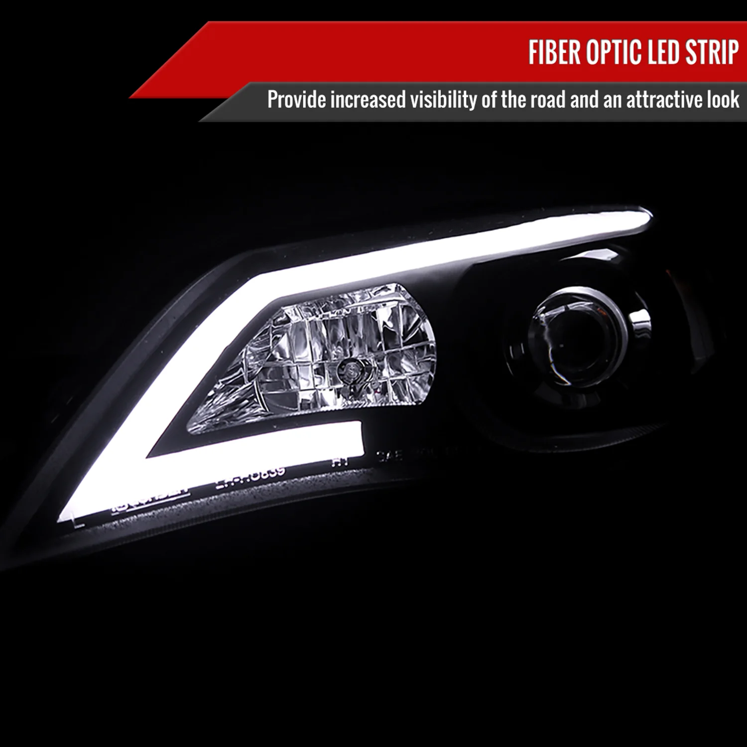 2008-2014 Subaru Impreza WRX / 08-2011 Outback Sport LED Bar Headlights Black - Image 2