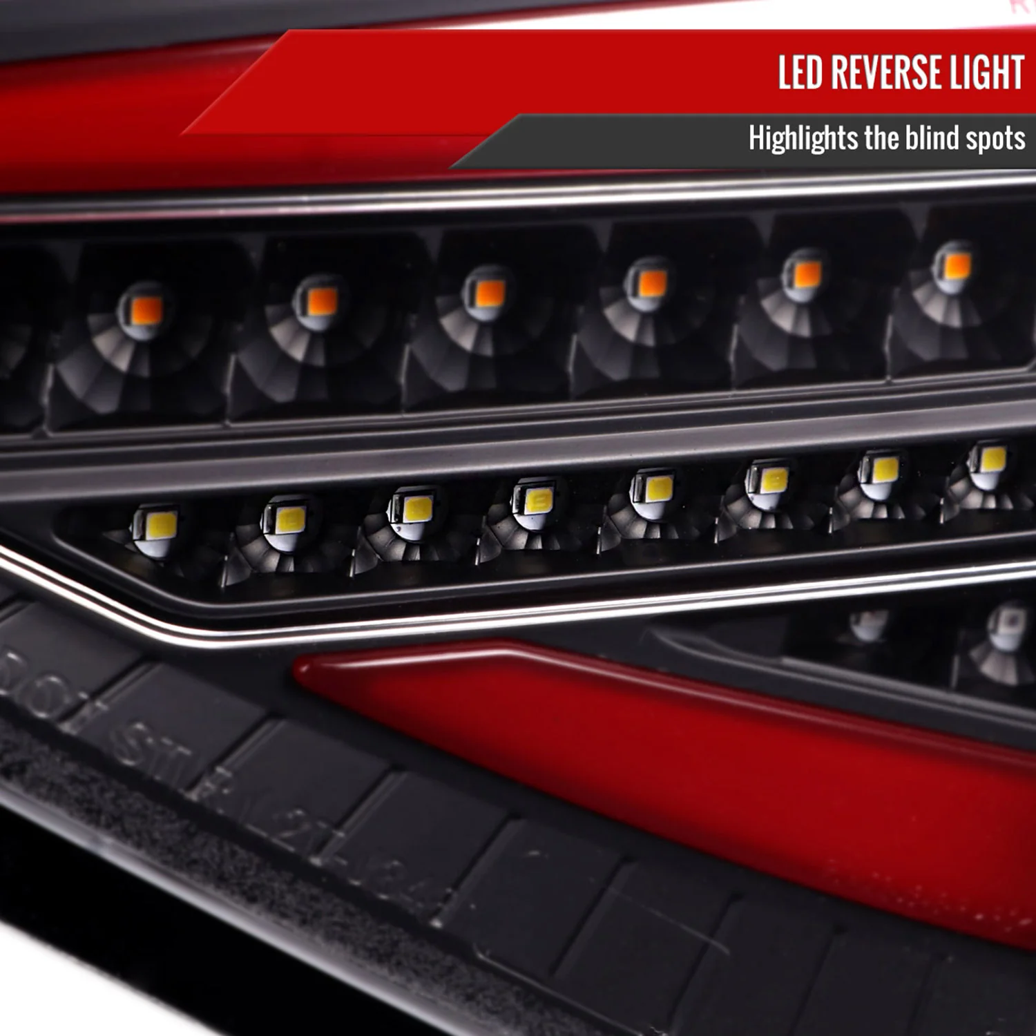 2008-2014 Subaru Impreza WRX Hatchback LED Red Tube Tail Lights Matt Black - Image 5