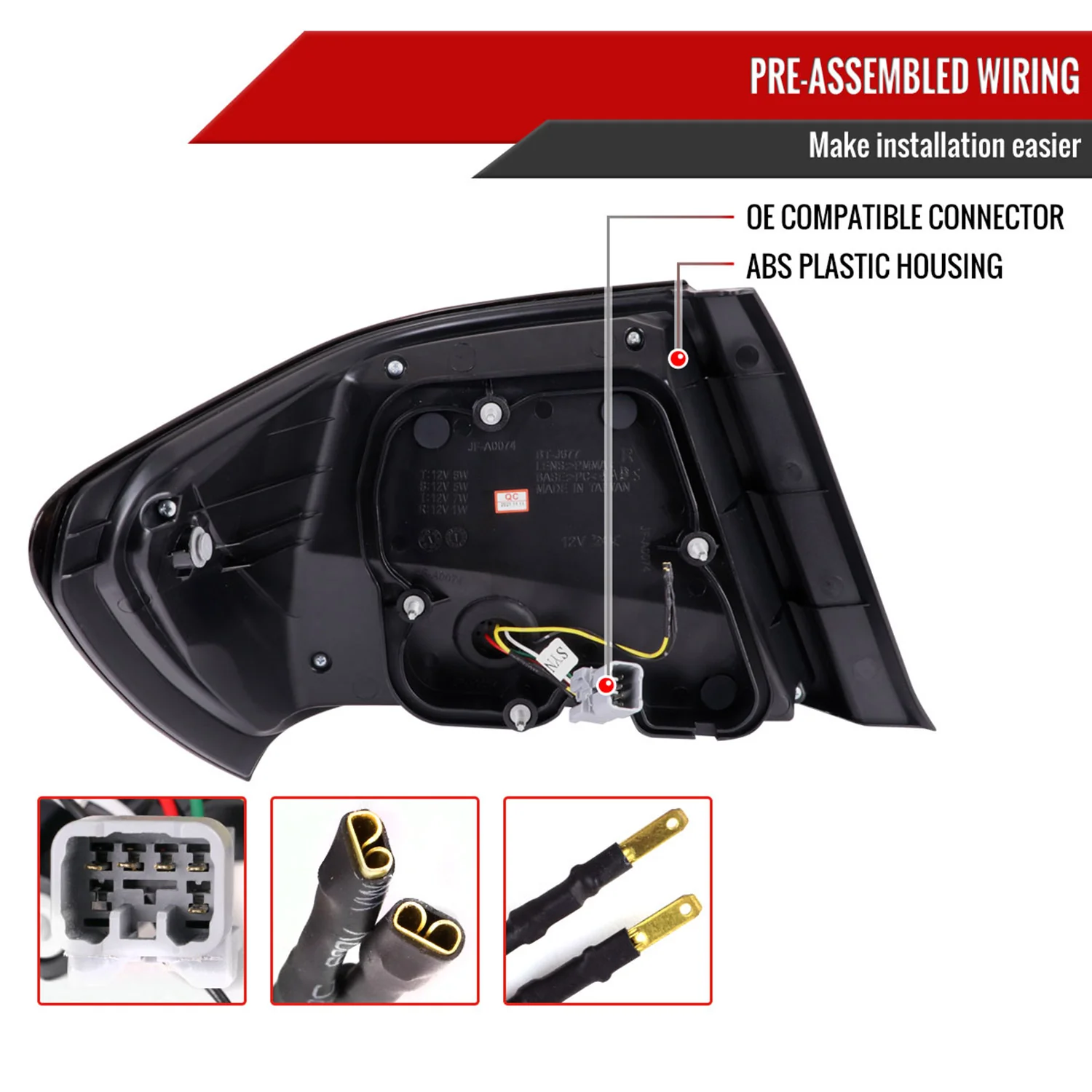 2008-2014 Subaru Impreza WRX/STI LED Turn Signal Tail lights Jet Black/Clear - Image 7