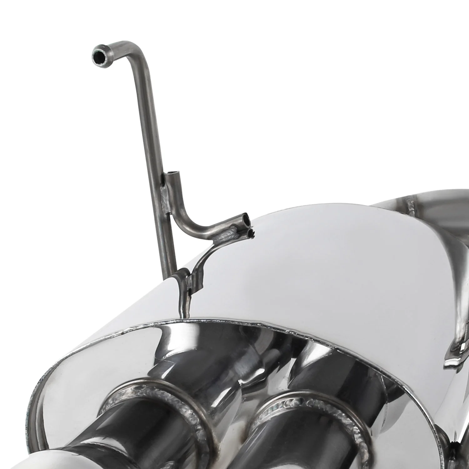 2008-2014 Subaru Impreza WRX STI Sedan Dual Catback Exhaust Burnt Quad Tip - Image 4