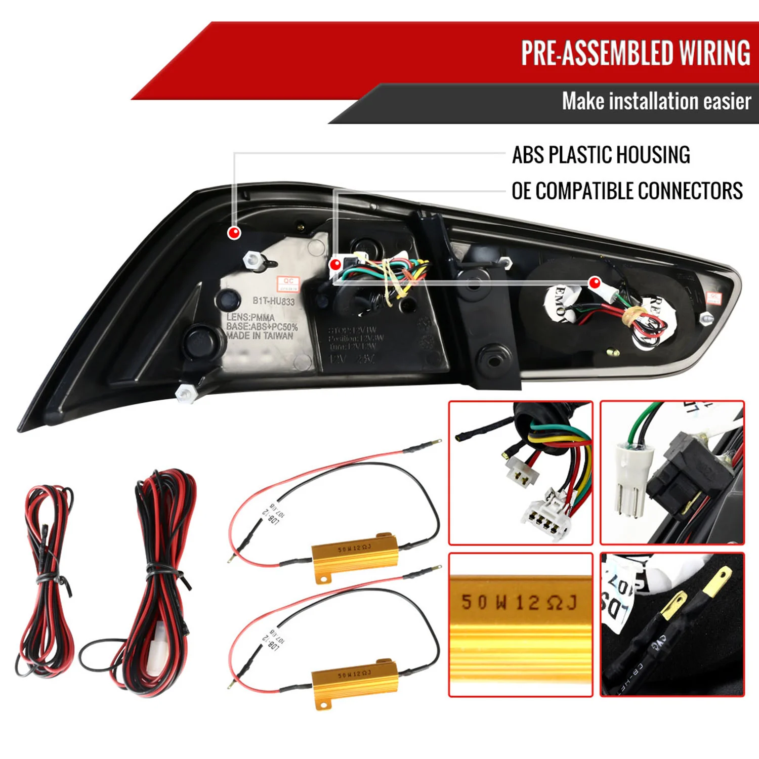 2008-2017 Mitsubishi Lancer / 2008-2015 Lancer EVO X LED Tail Lights Jet Black - Image 7