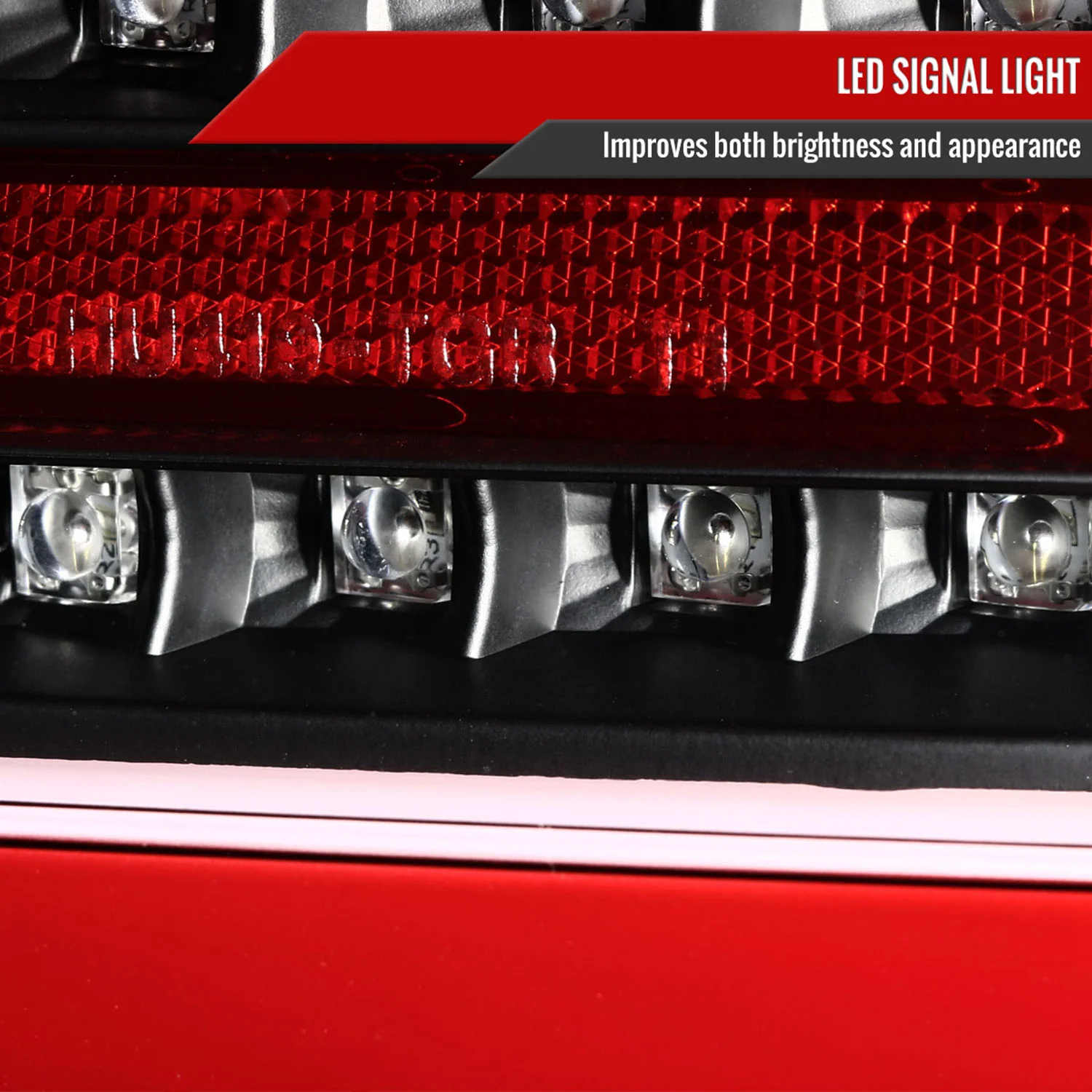 2008-2017 Mitsubishi Lancer / Lancer EVO X Red Bar LED Tail Lights Black/Red - Image 5