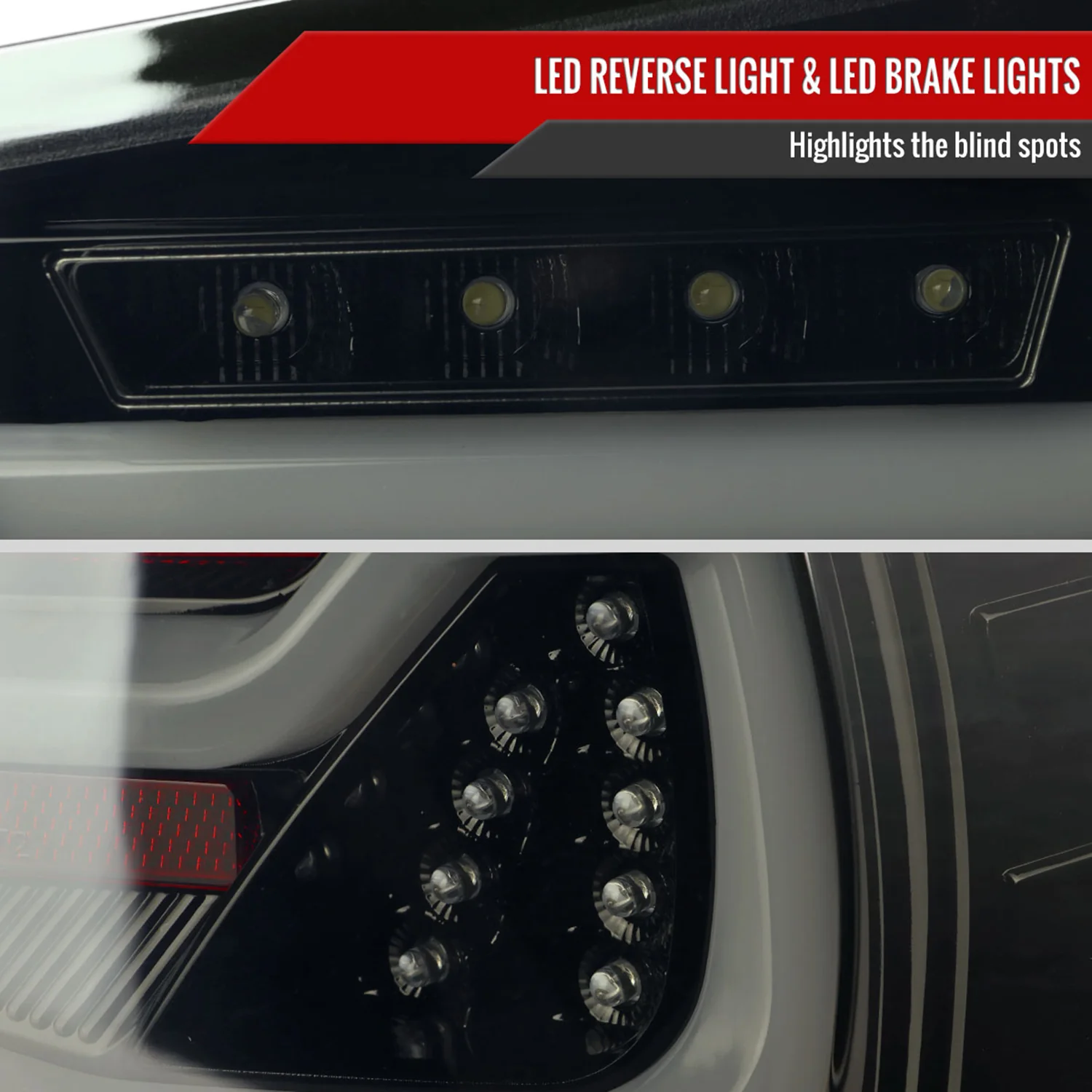 2009-2011 BMW E90 3-Series 4Dr Sedan Red LED Tail Light Glossy Black/Clear - Image 5