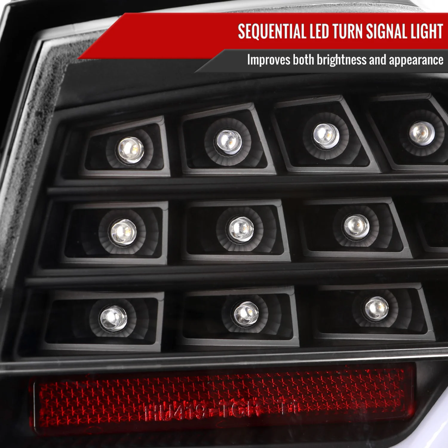 2009-2011 BMW E90 3-Series 4Dr Sedan Red LED Tail Light Matte Black/Clear Lens - Image 4