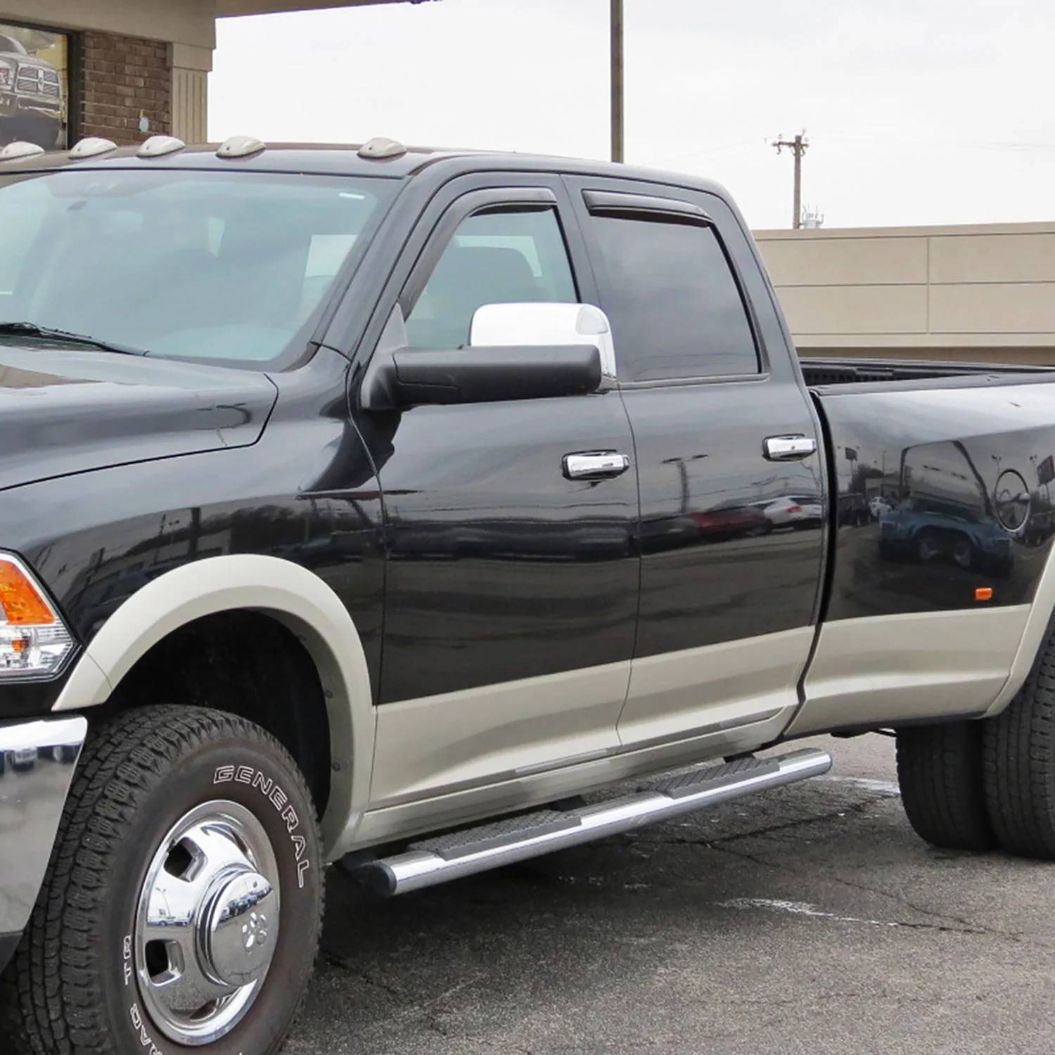 2009-2012 Dodge RAM 1500 Foldable Heated & Manual Chrome Towing Mirrors Clear - Image 9