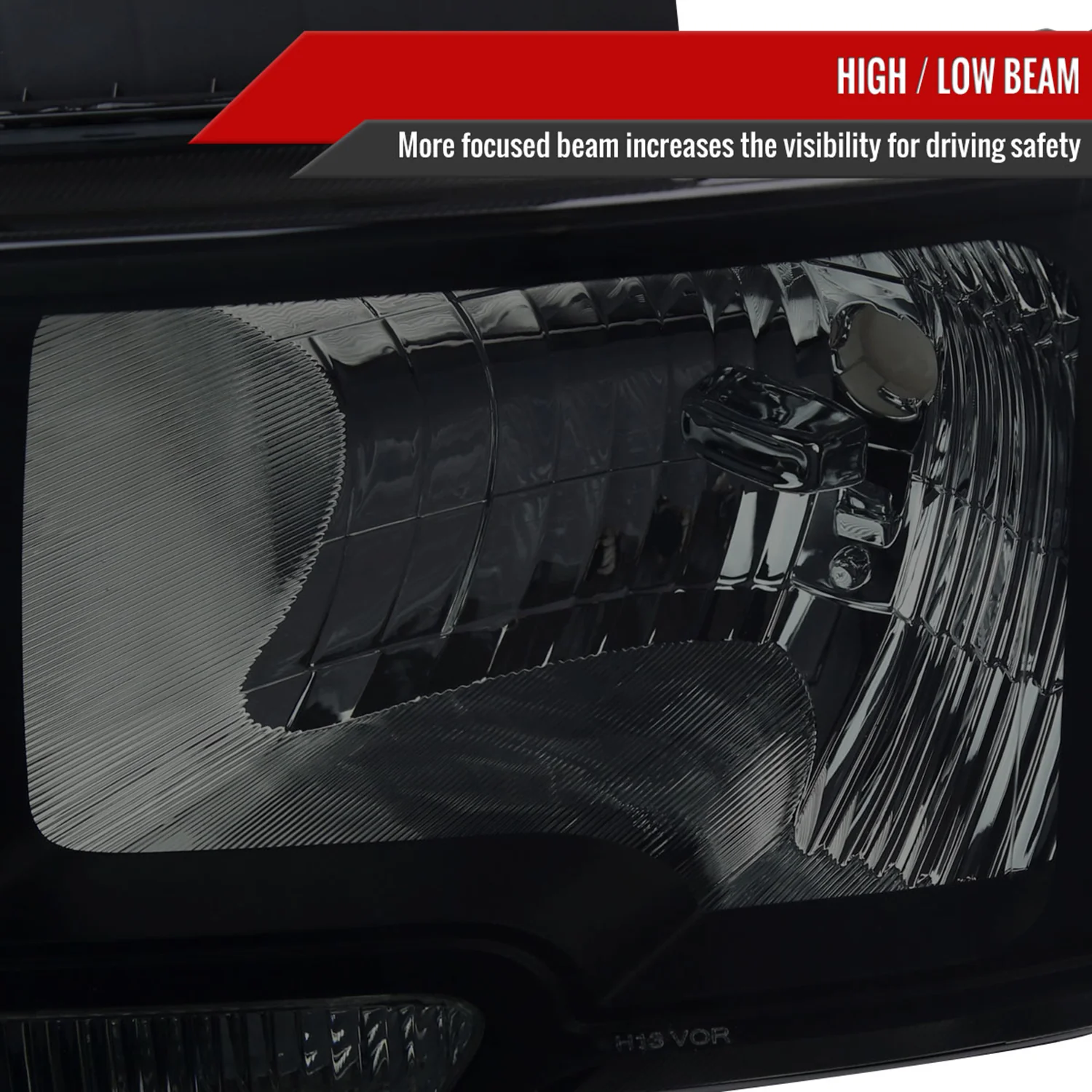 2009-2014 Ford F-150 Factory Style Headlights Black Housing/Smoke Lens - Image 3