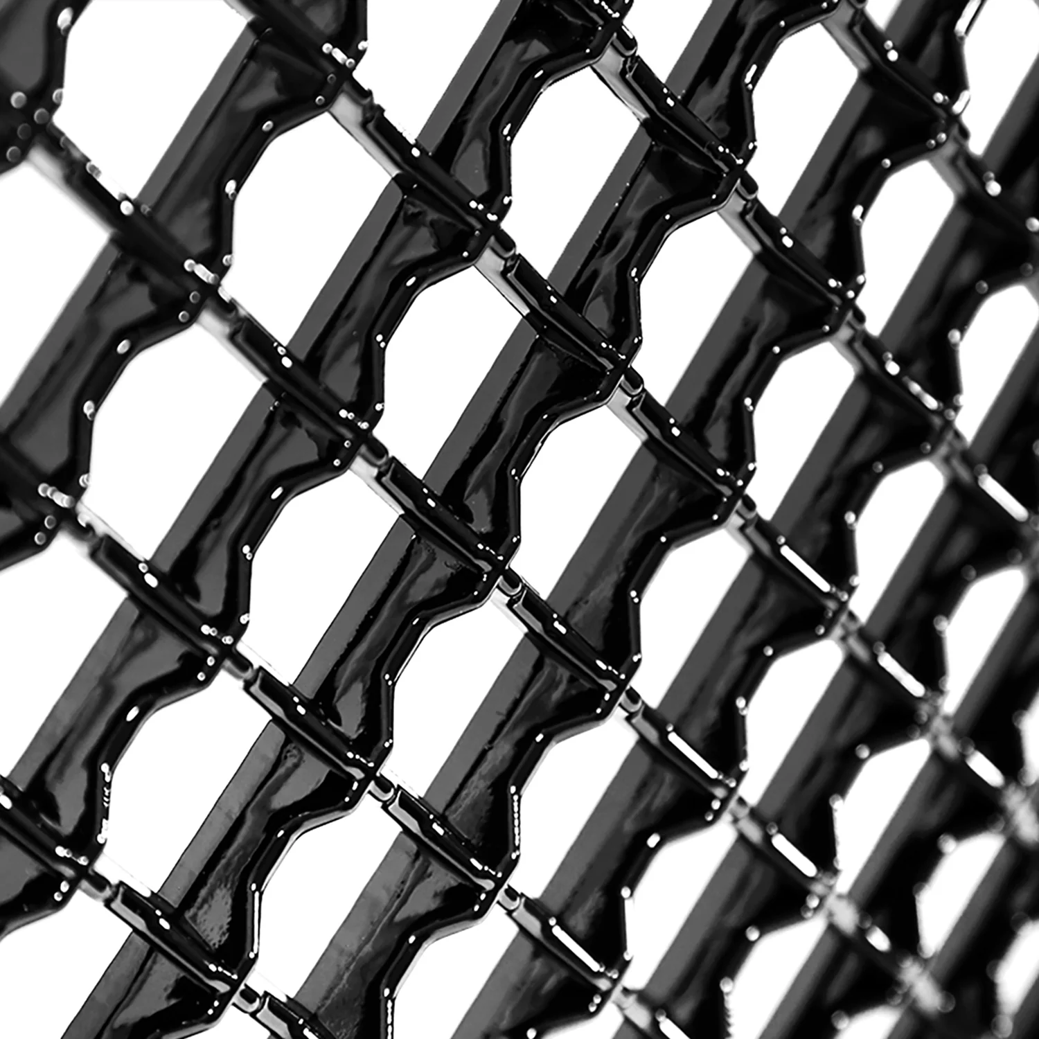 2009-2014 Ford F-150 Glossy Black ABS Mesh Grille - Image 3