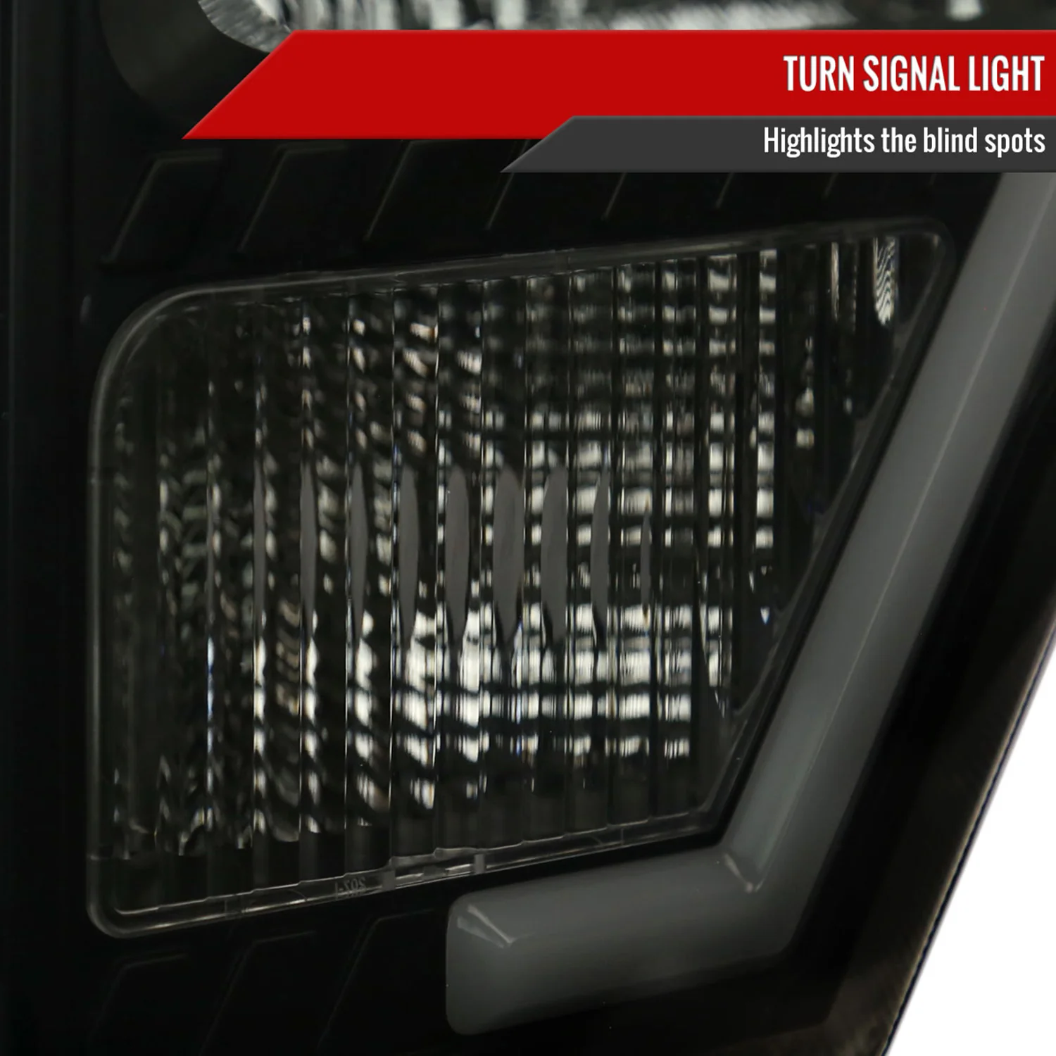 2009-2014 Ford F-150 LED Bar Factory Headlights Amber Reflectors Black/Smoke - Image 5