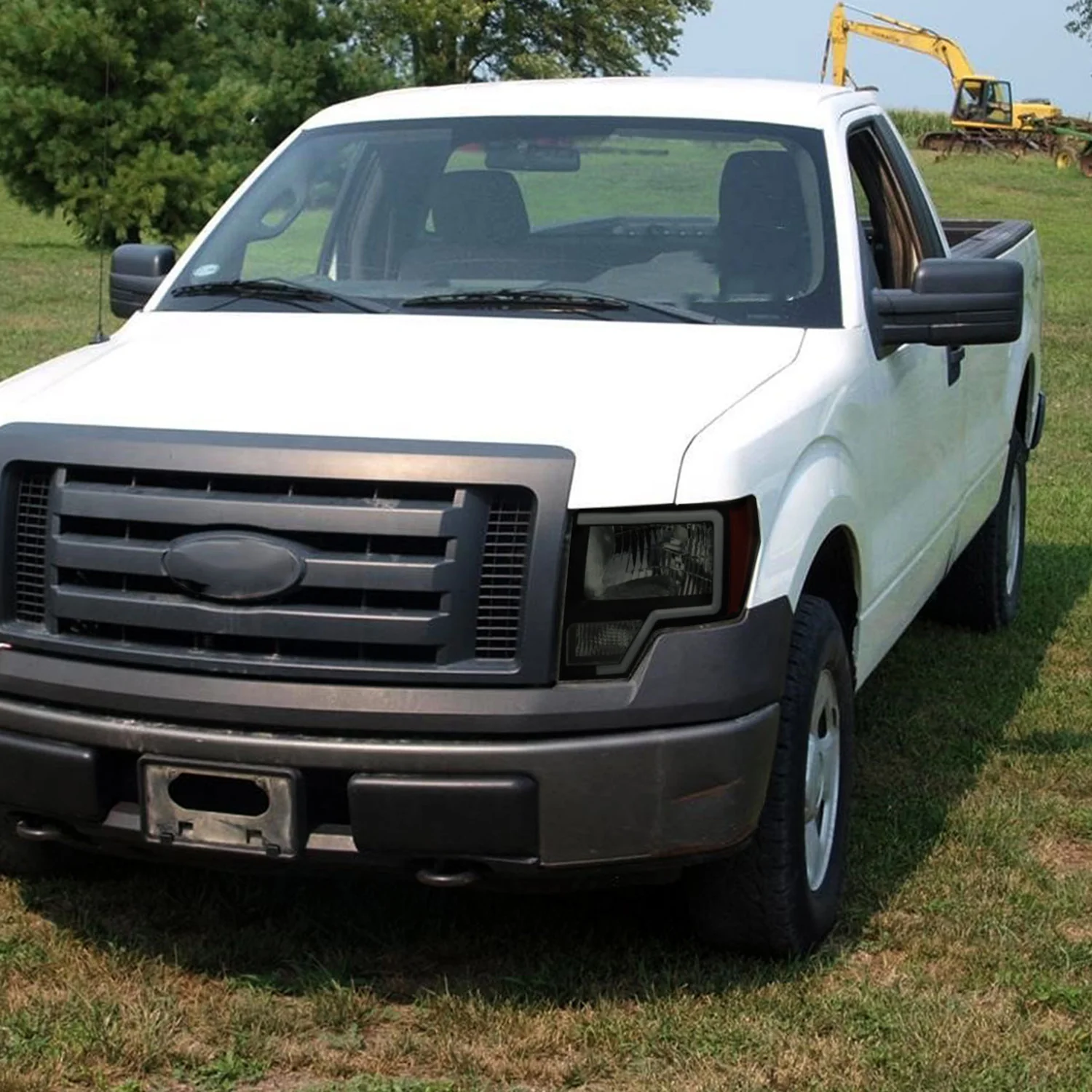 2009-2014 Ford F-150 LED Bar Factory Headlights Amber Reflectors Black/Smoke - Image 9