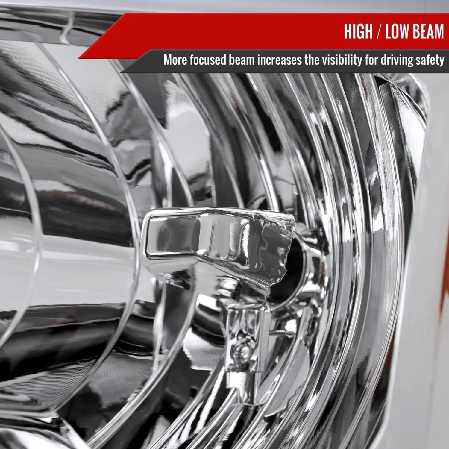 2009-2014 Ford F-150 LED Tube Factory Style Headlights Chrome/Clear Lens - Image 3
