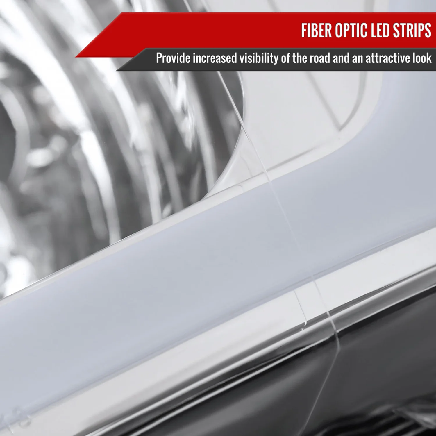2009-2014 Ford F-150 LED Tube Factory Style Headlights Chrome/Clear Lens - Image 4
