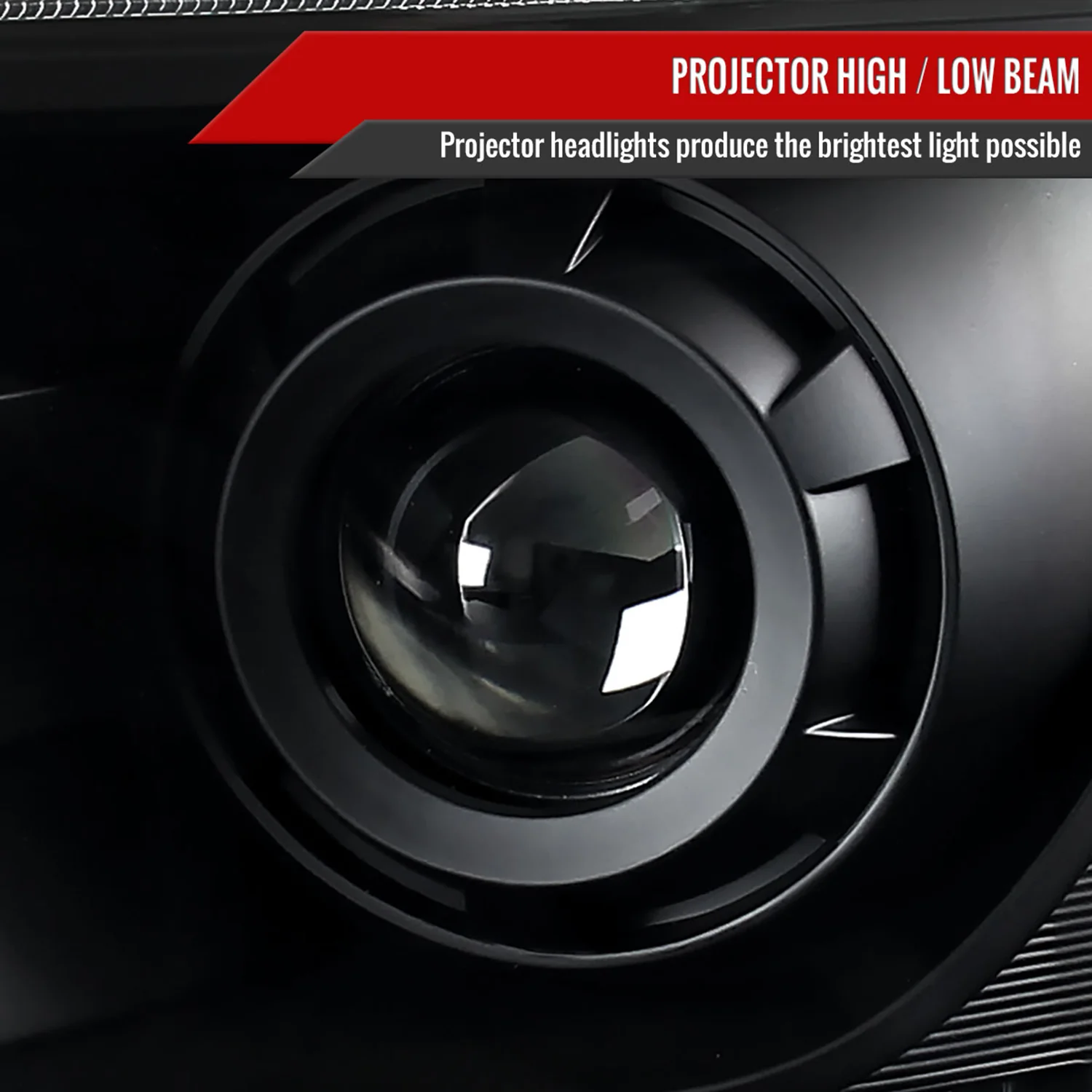 2009-2014 Ford F-150 Projector Headlights w/ LED Light Strip Matte Black/Clear - Image 3