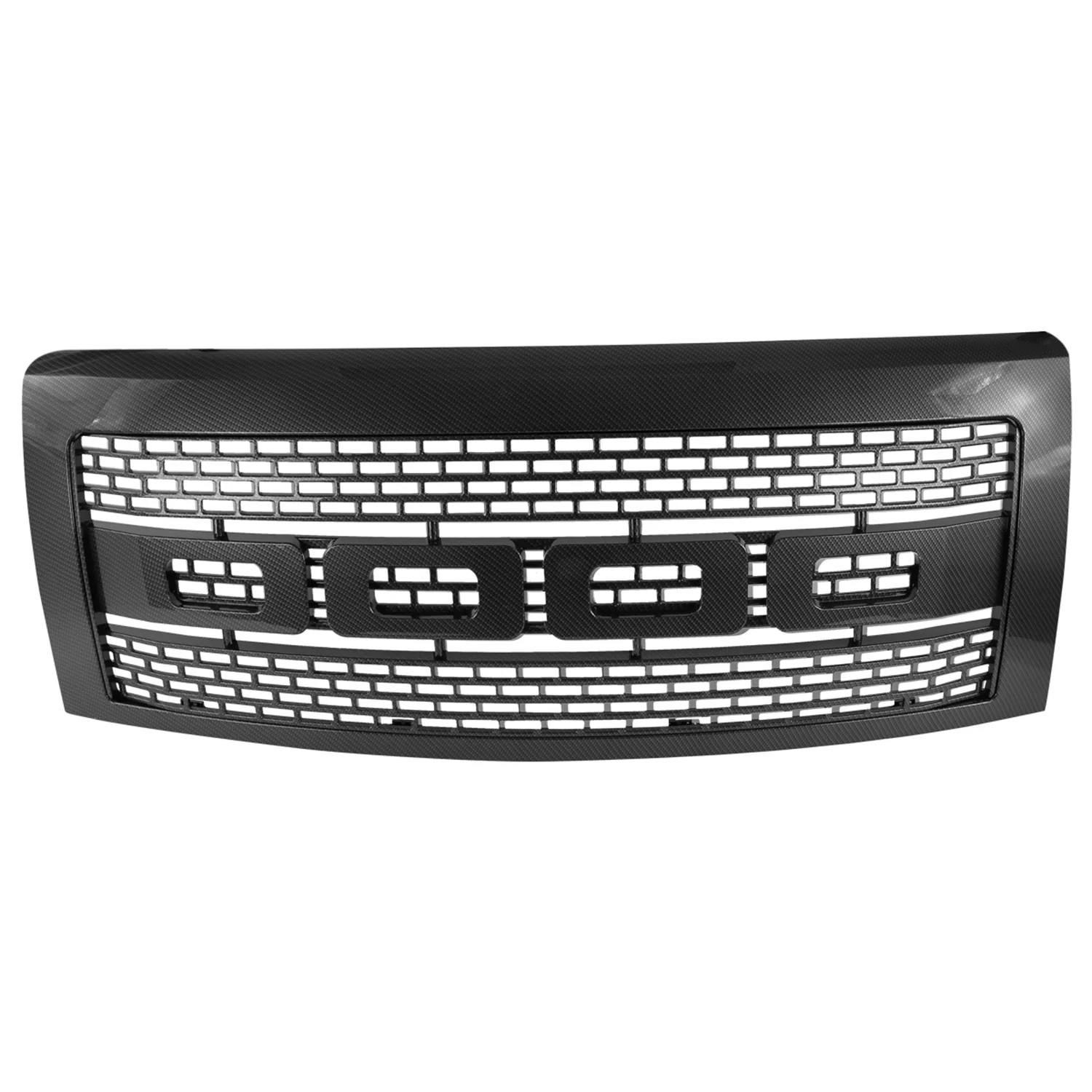 2009-2014 Ford F-150 Raptor Style Carbon Fiber Look ABS Grille - Image 6