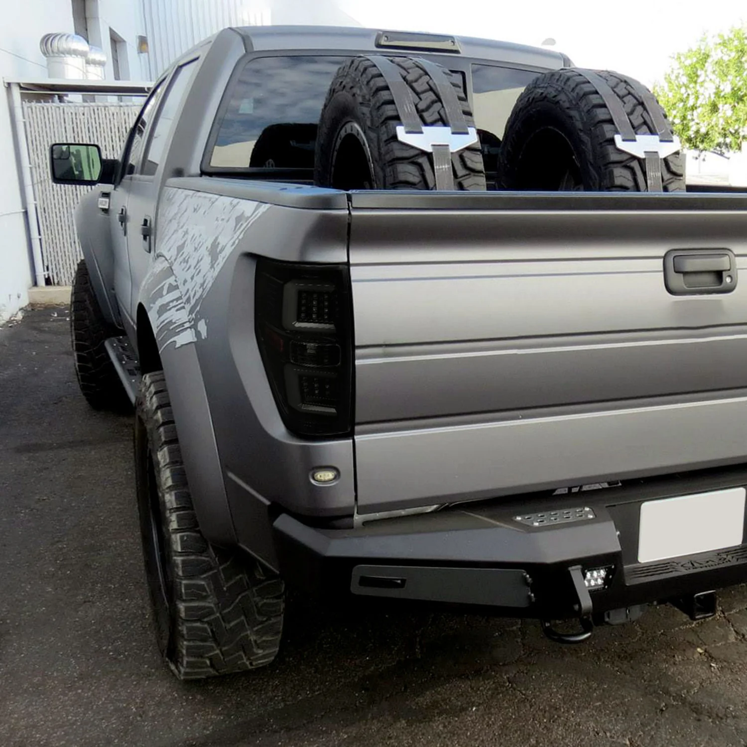 2009-2014 Ford F-150 White C-Bar LED Tail Lights Glossy Black/Smoke Lens - Image 10