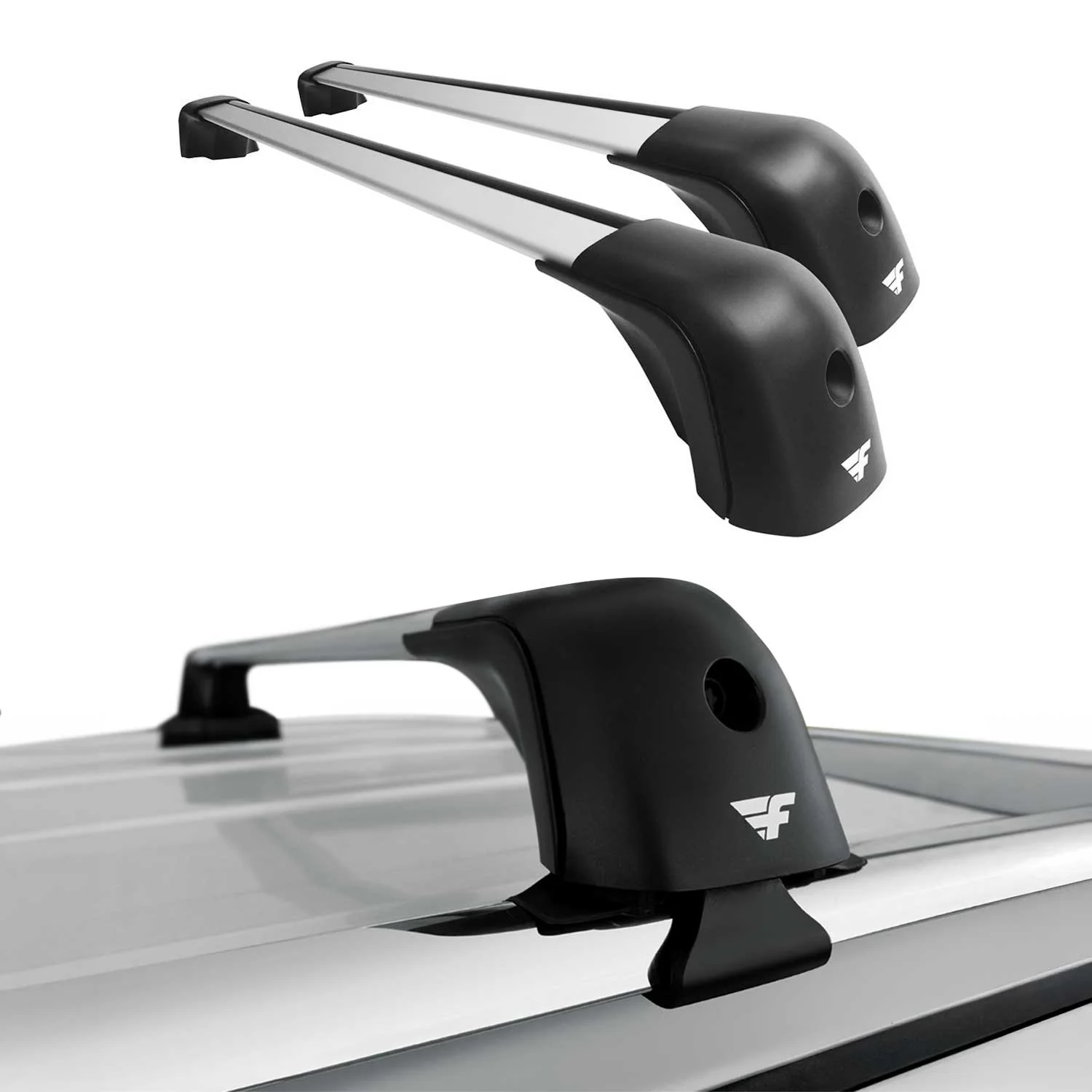 2009-2015 Mercedes GLK Class X204 Roof Racks Cross Bars Silver - Image 2