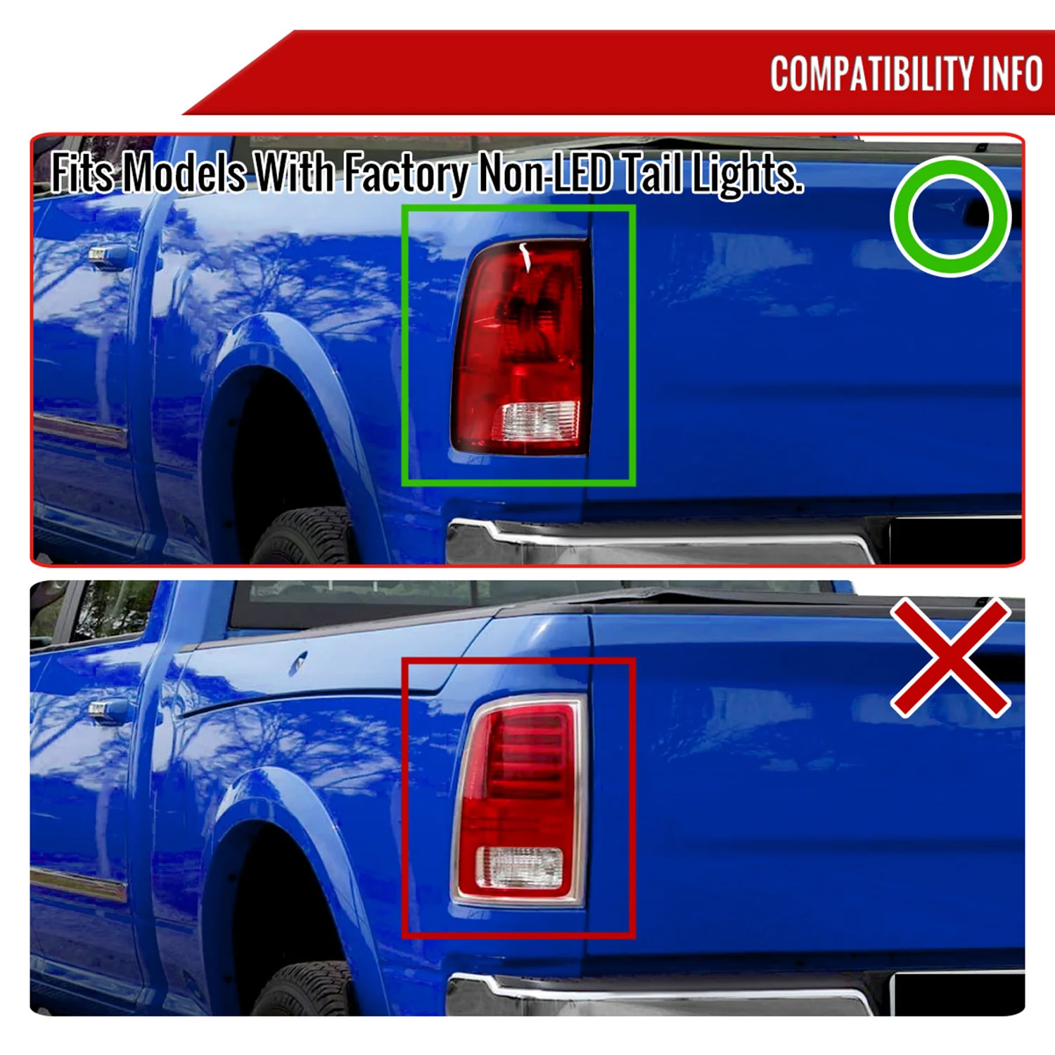 2009-2018 Dodge RAM 1500 2500 3500 LED Bar Tail Lights Matt Black/Red Clear - Image 7