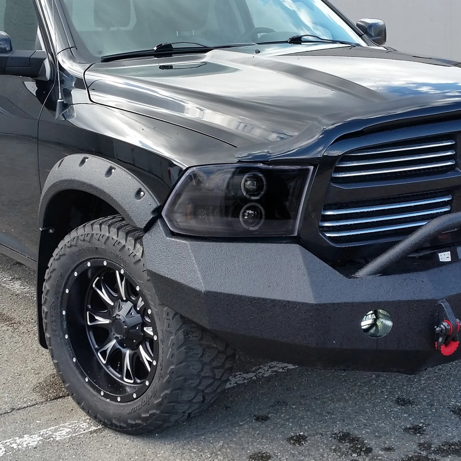 2009-2018 Dodge RAM 1500 / RAM 2500 3500 Dual Halo Headlights Smoke - Image 9