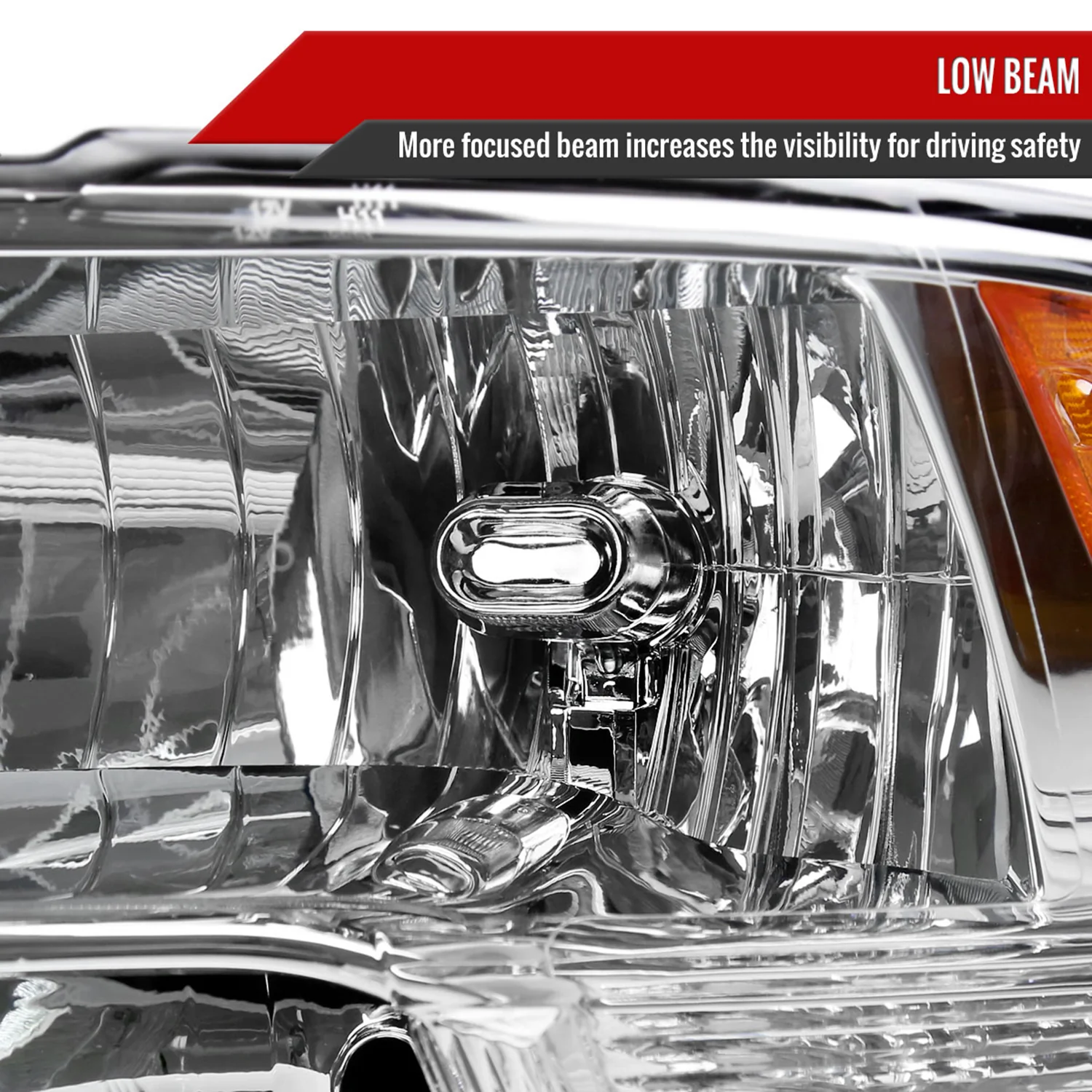 2009-2018 Dodge RAM 1500/ RAM 2500 3500 Factory Quad Headlights Chrome - Image 3
