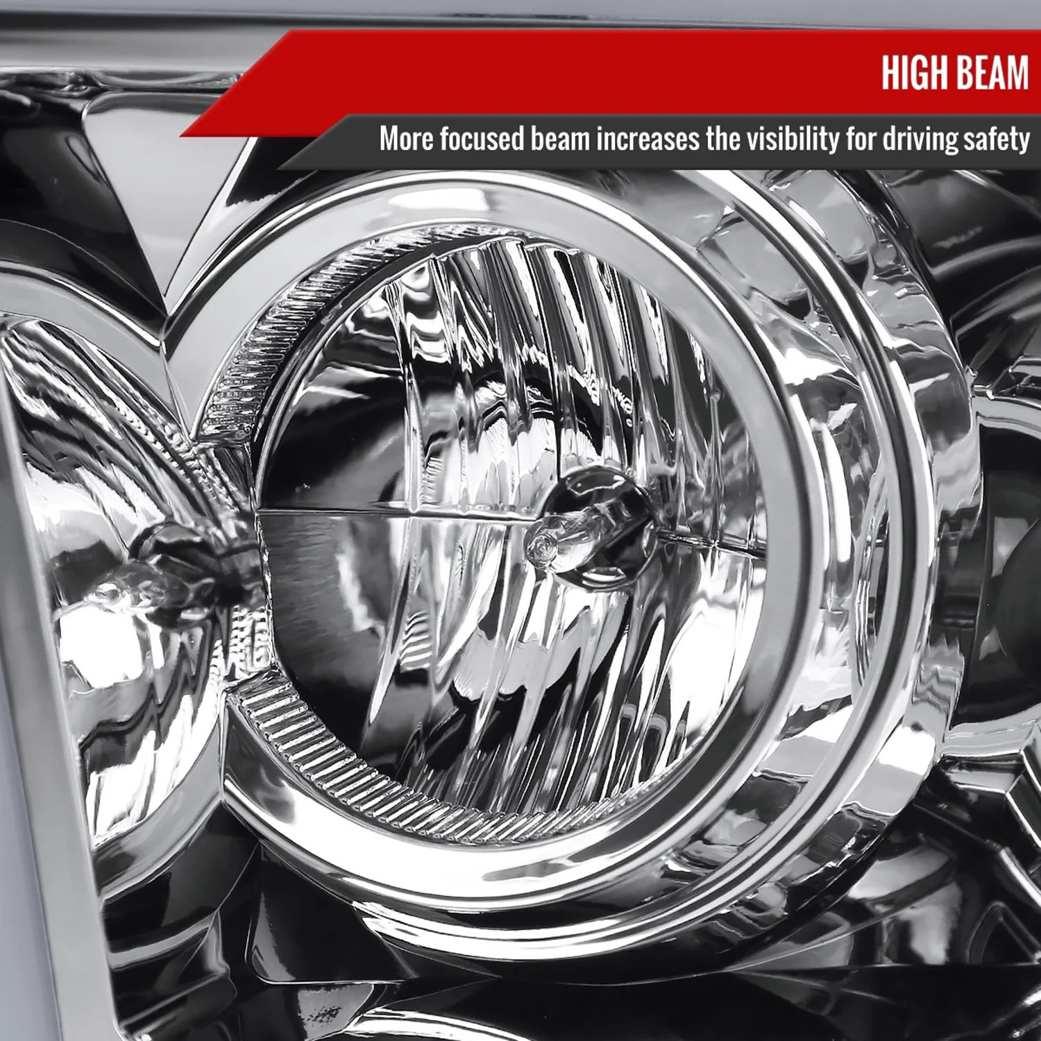 2009-2018 Dodge RAM 1500 / RAM 2500 3500 Switchback LED Headlights Chrome - Image 4