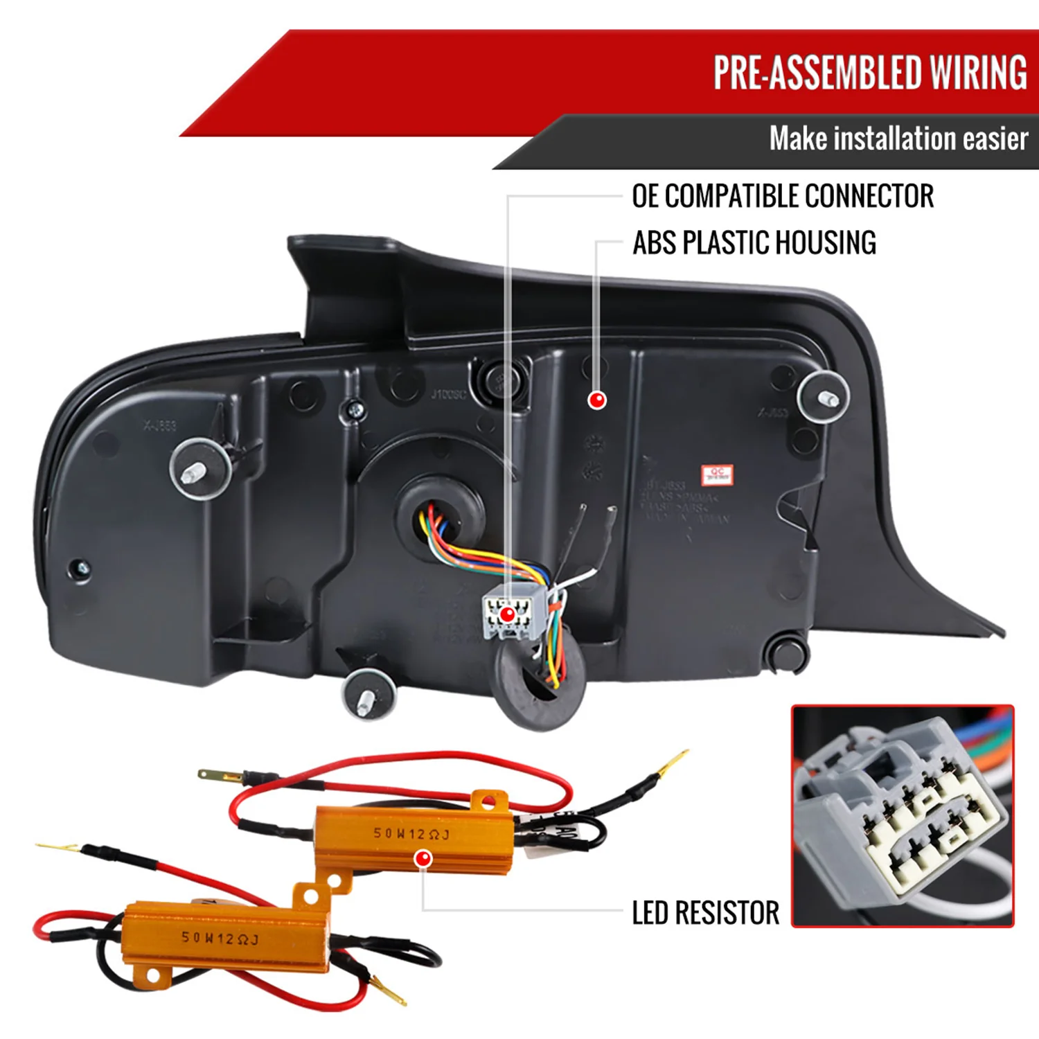 2010-2012 Ford Mustang Sequential LED Tail Lights Glossy Black/Smoke Lens - Image 7