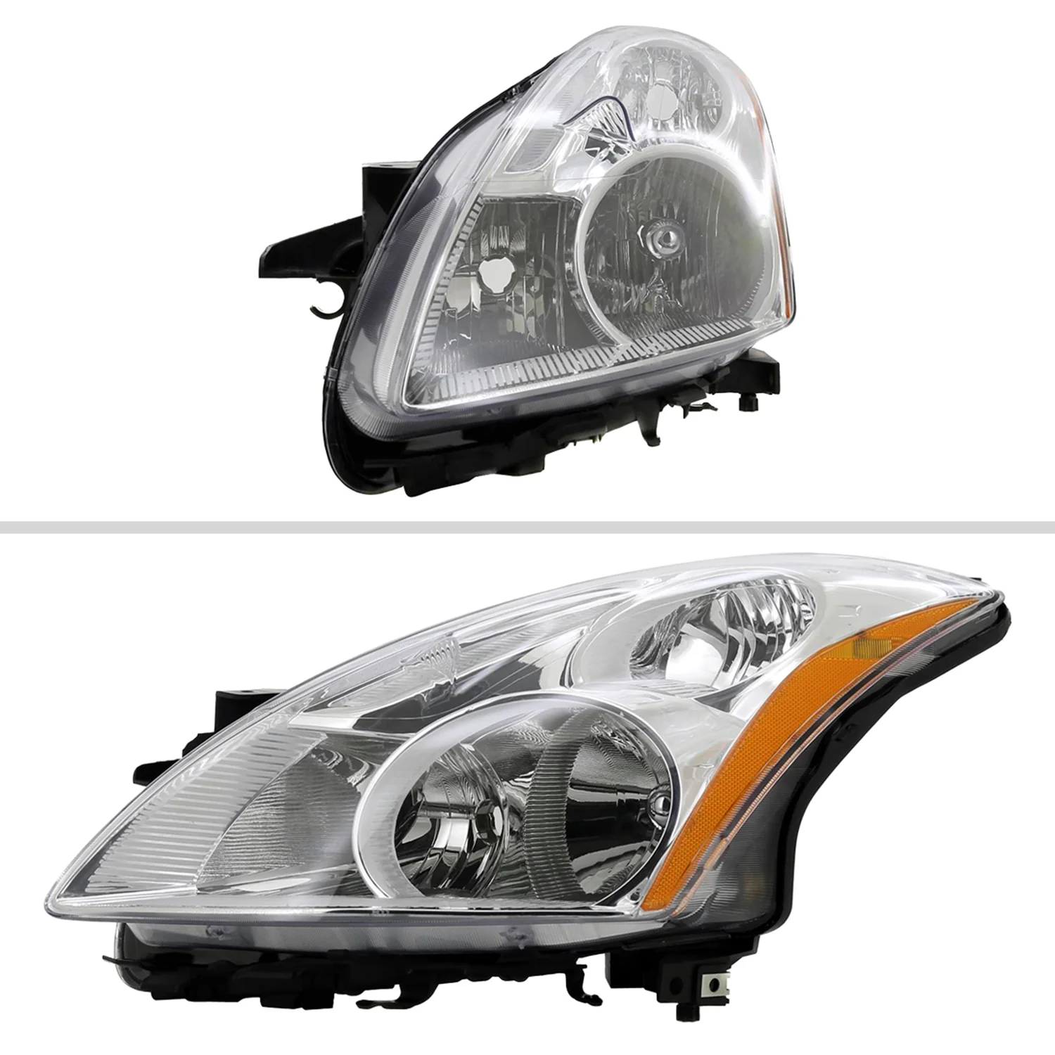 2010-2012 Nissan Altima Sedan Factory Style Headlights Chrome/Clear Lens - Image 2