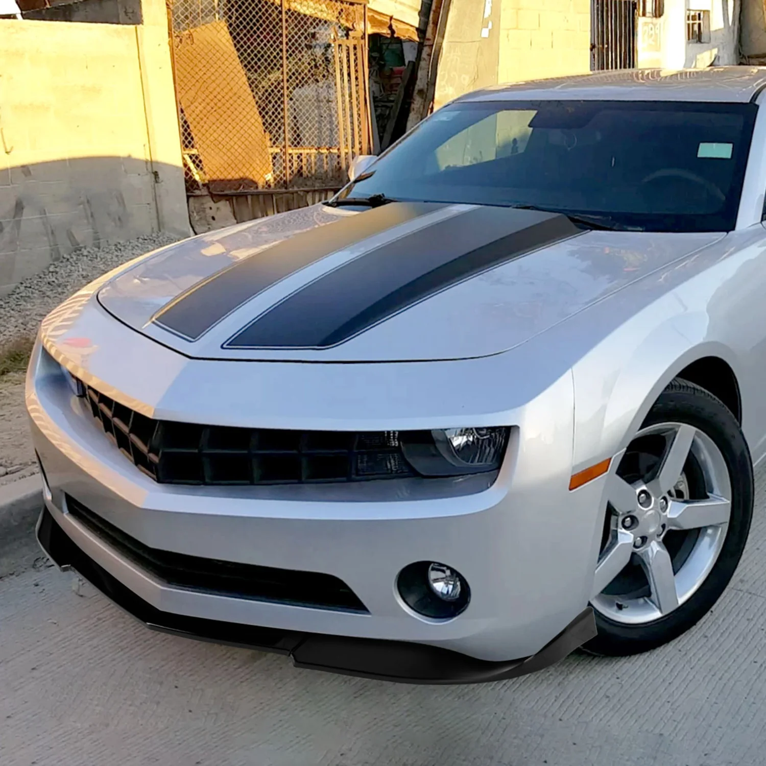 2010-2013 Chevrolet Camaro V6 Glossy Black 3PC Front Bumper Lip Splitter Kit - Image 10