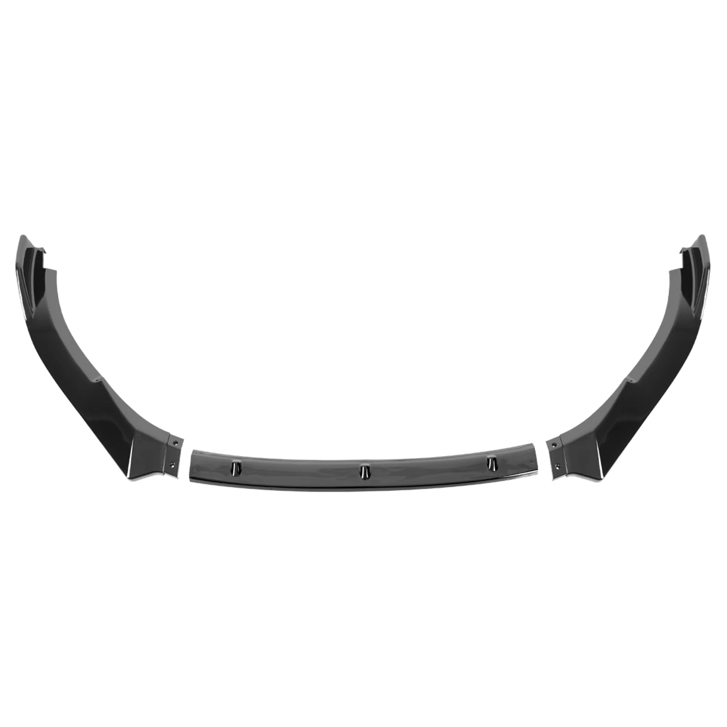 2010-2013 VW Golf/GTI Glossy Black 3Pcs Front Bumper Lip Splitter Kit - Image 7